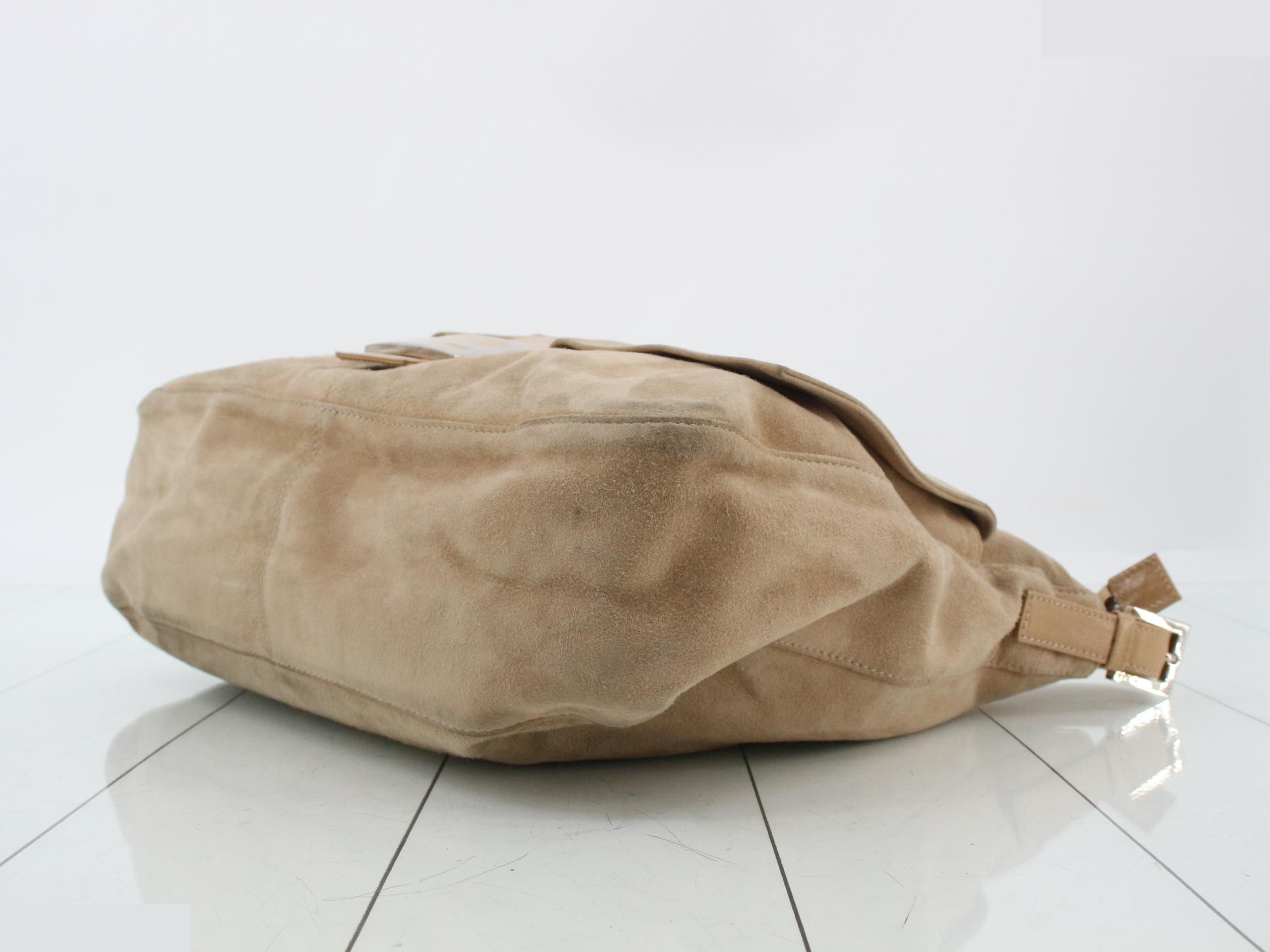 suede shoulder bag, beige — view 6