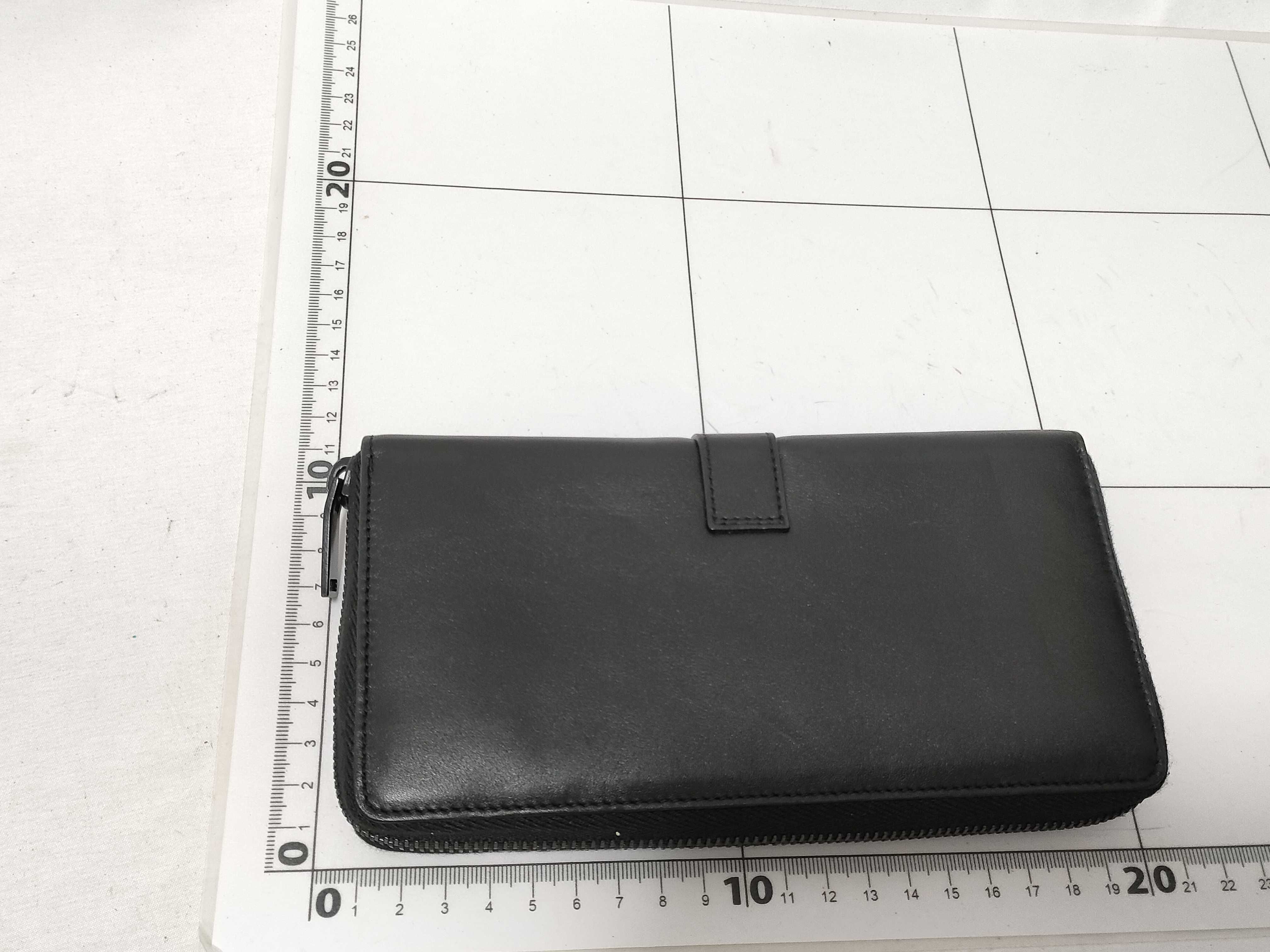 Round Zipper Black Long Wallet — view 2