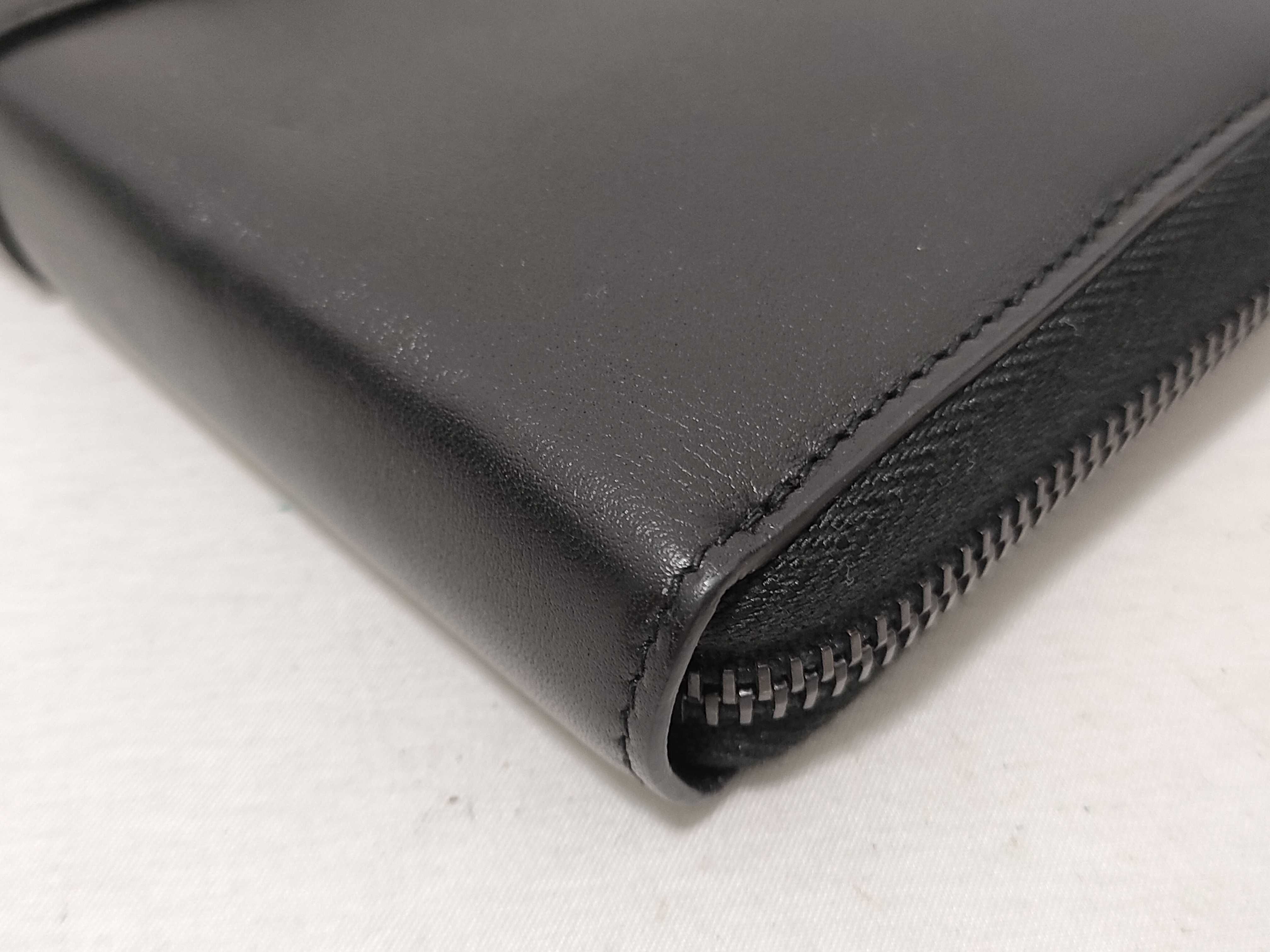 Round Zipper Black Long Wallet — view 4
