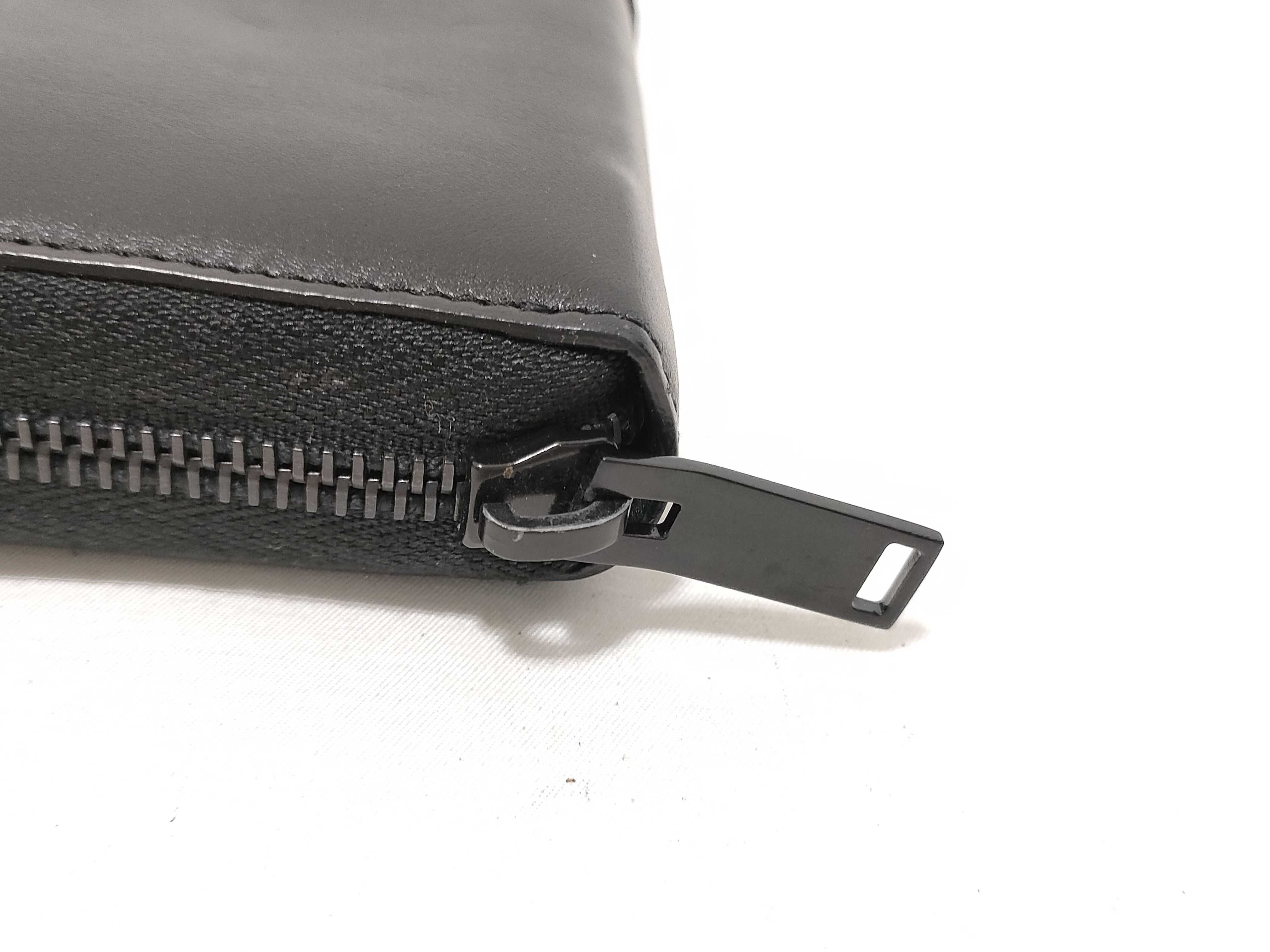 Round Zipper Black Long Wallet — view 7
