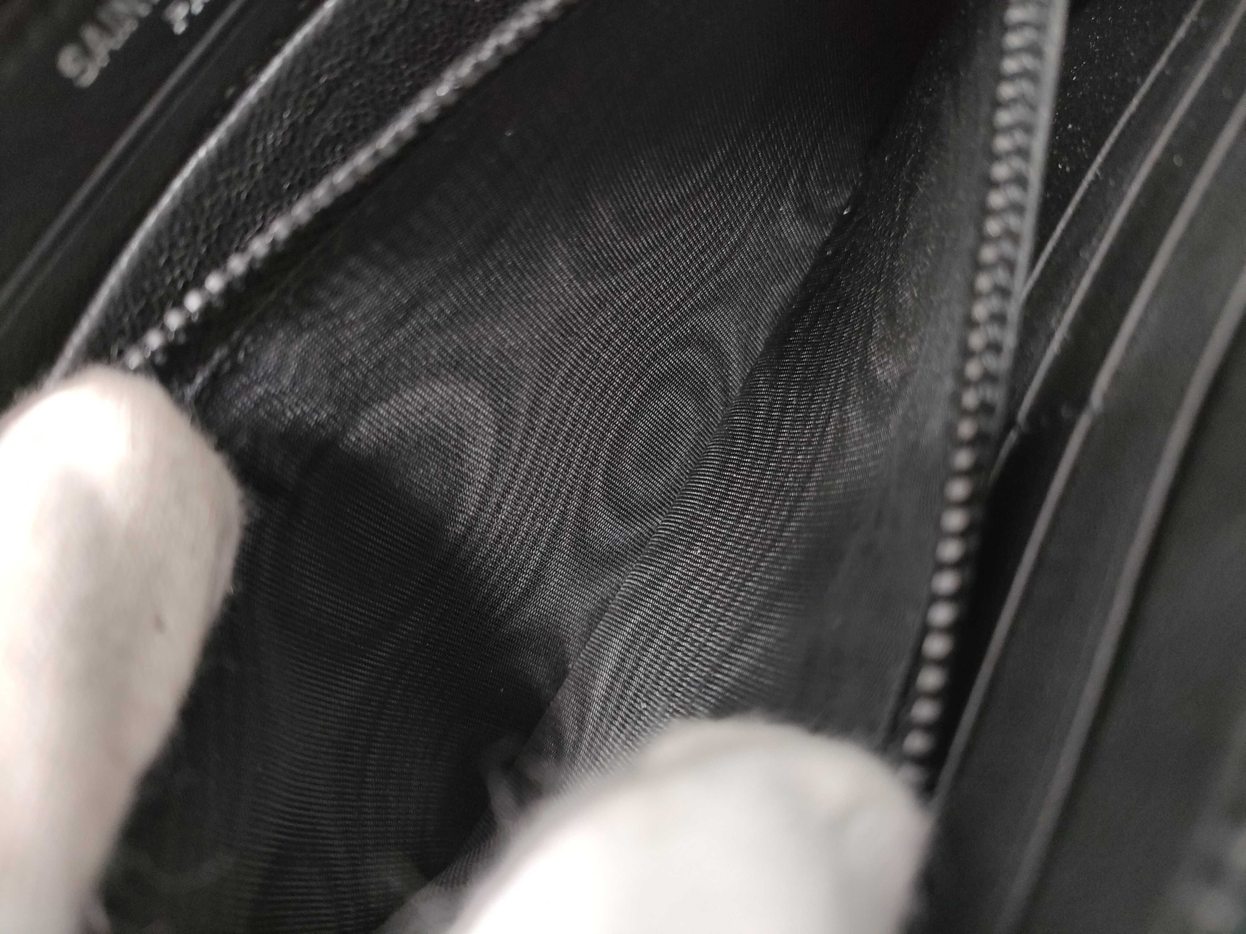 Round Zipper Black Long Wallet — view 10