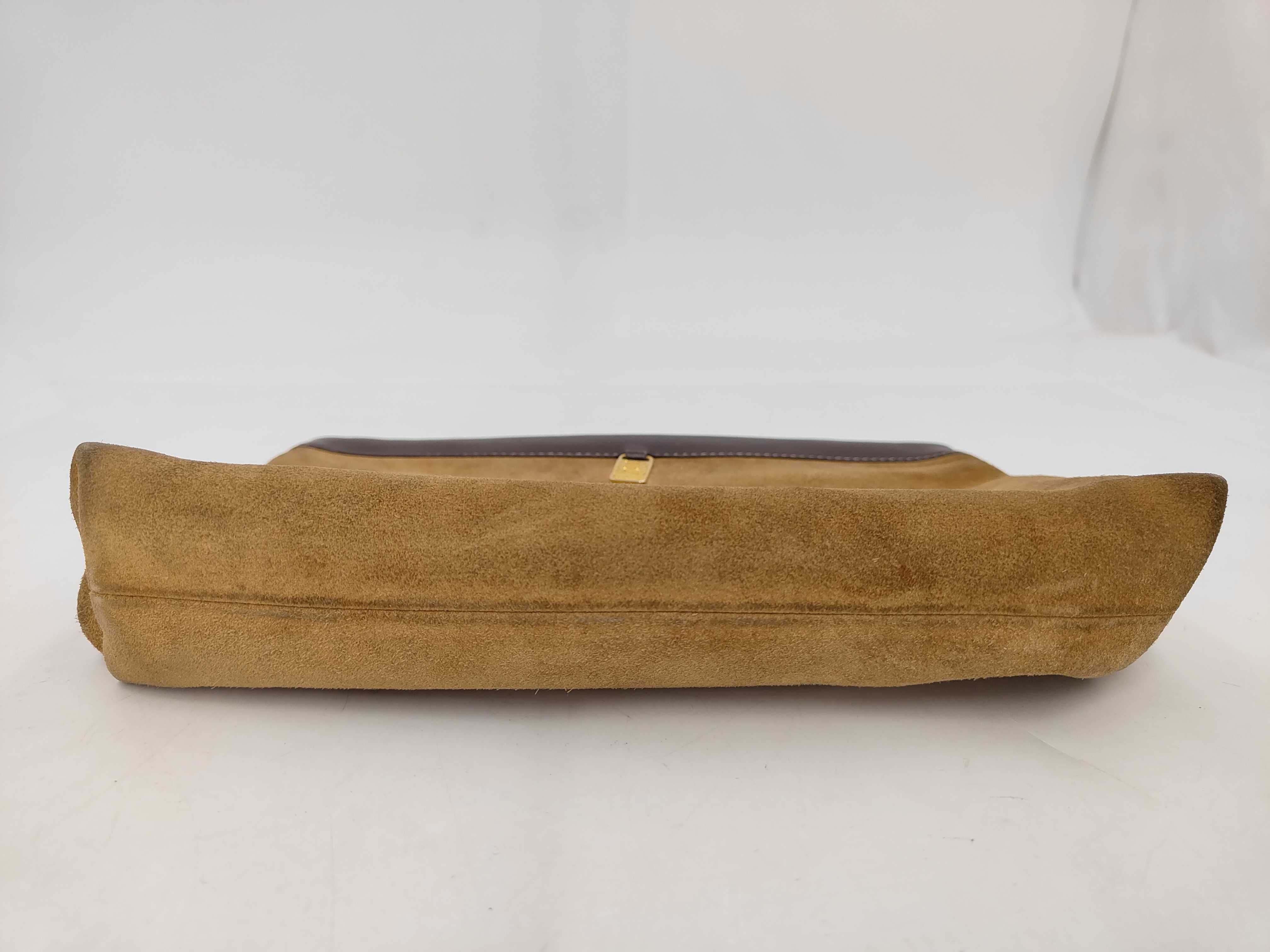 Anagram Suede Clutch Bag — view 7