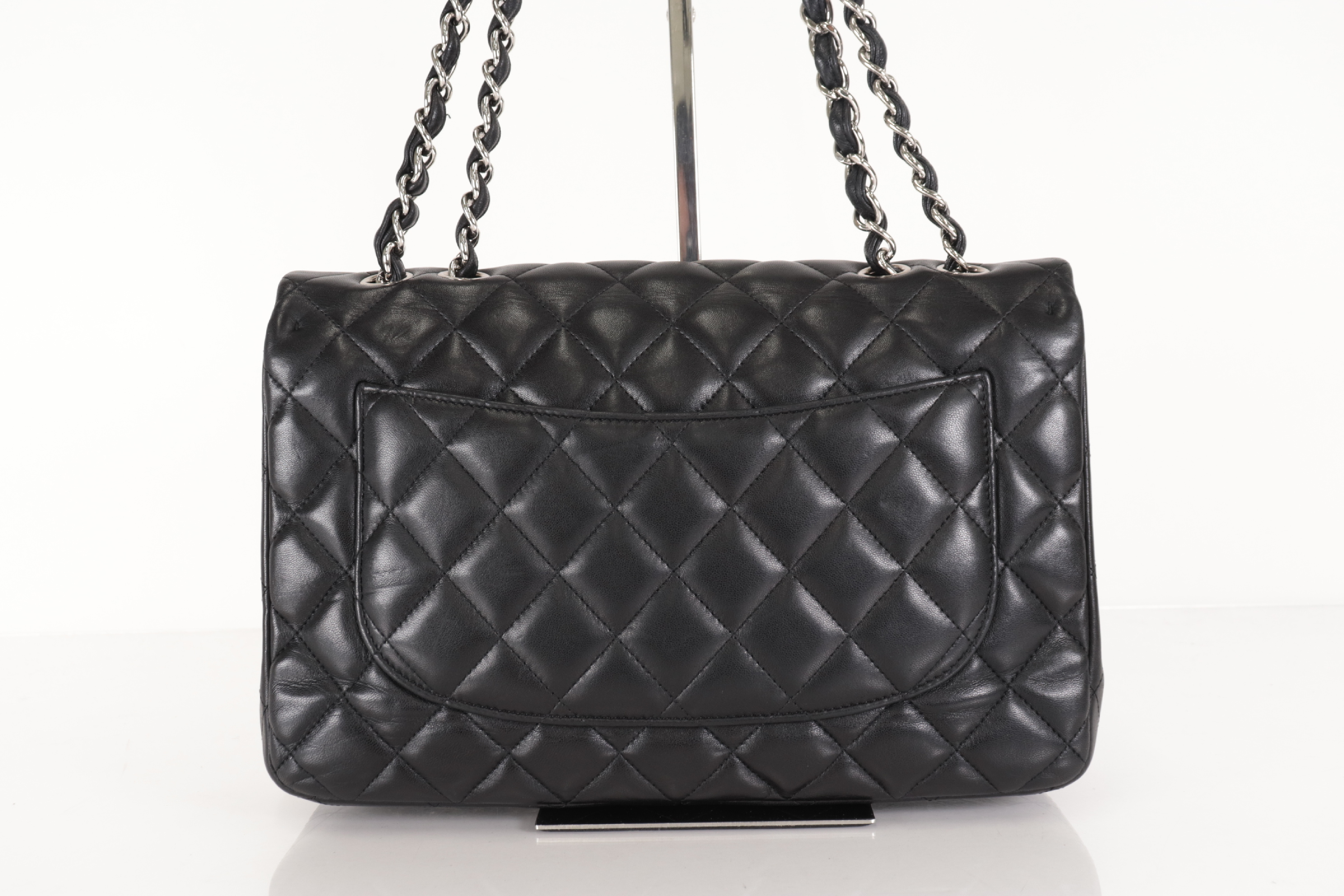 Lambskin Chain Shoulder Bag W30, Silver Hardware, Serial Number 27 — view 3