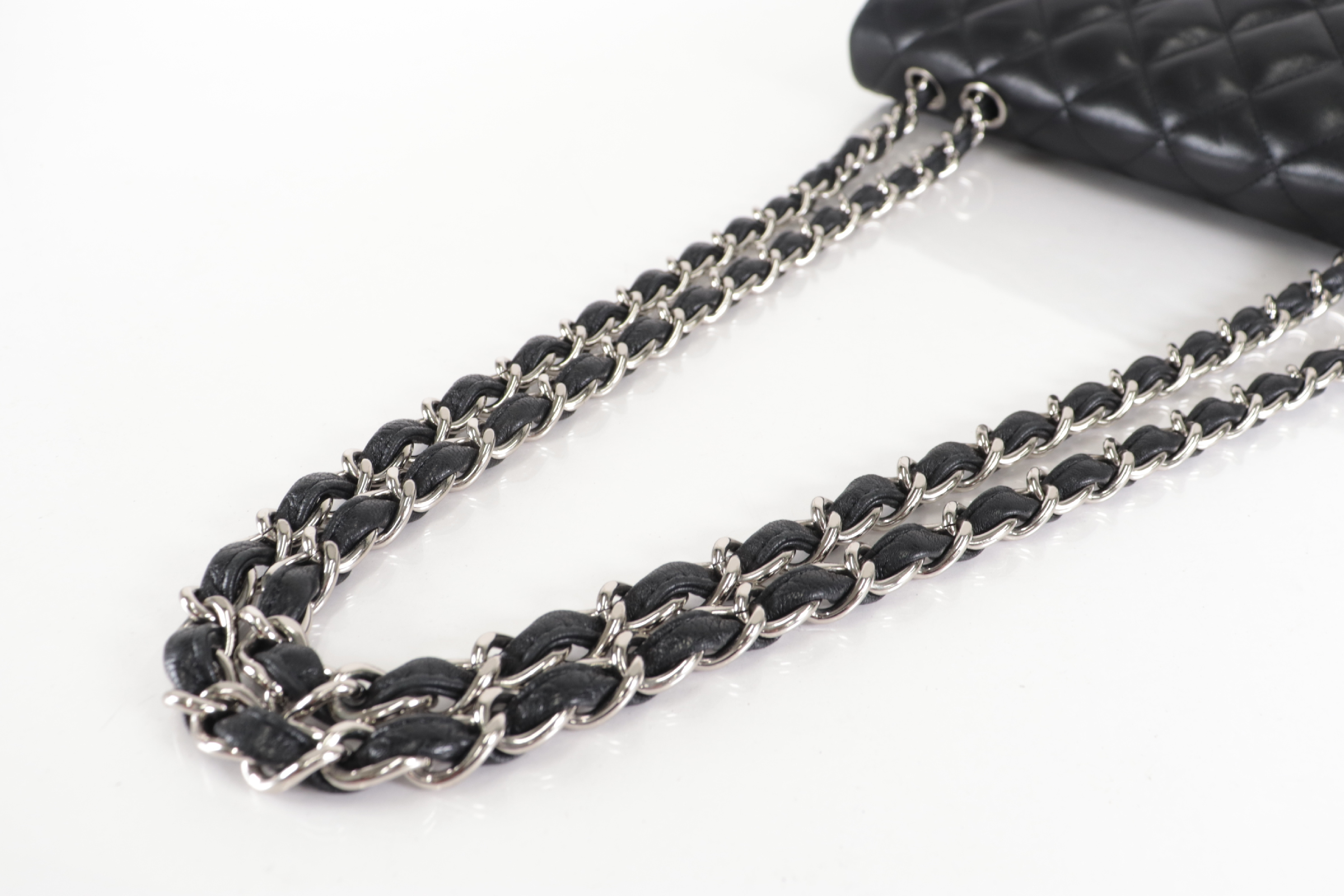 Lambskin Chain Shoulder Bag W30, Silver Hardware, Serial Number 27 — view 8