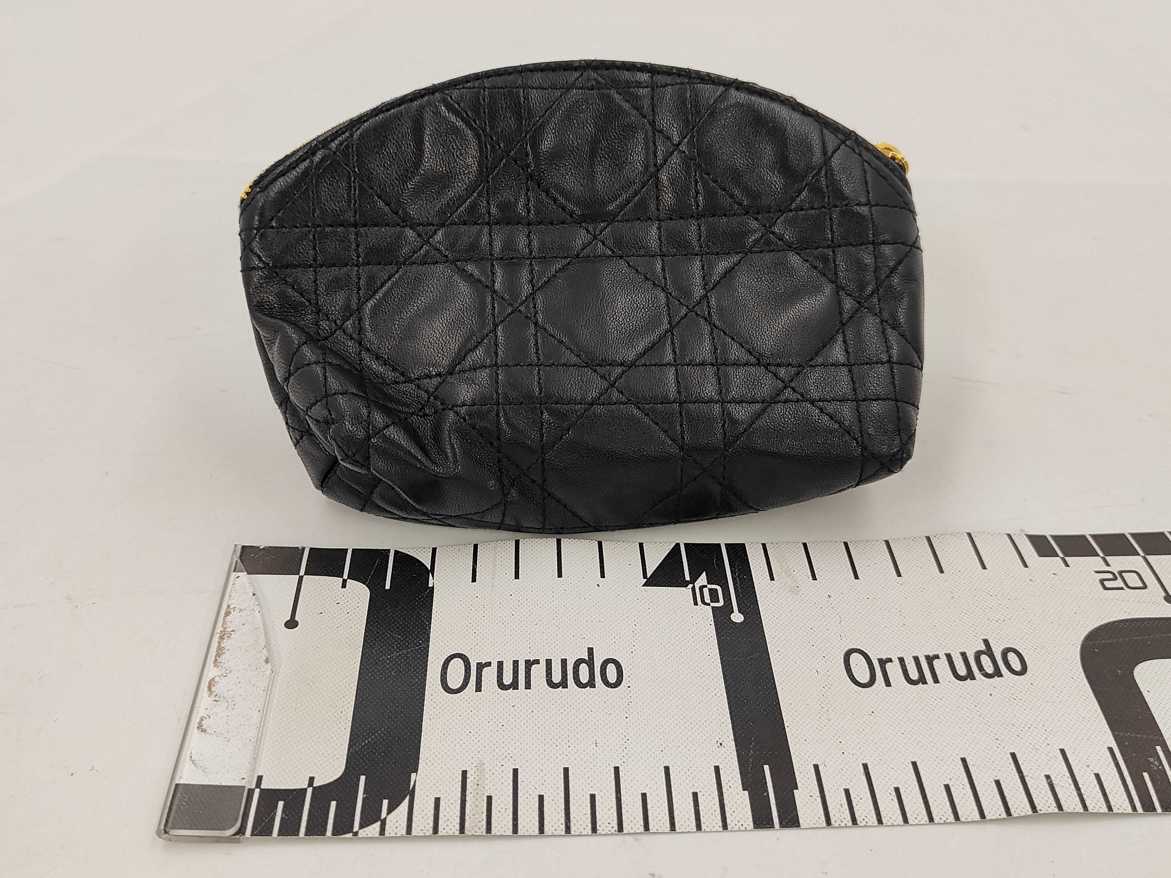 Cannage Pouch, Leather, Black Pouch — view 2