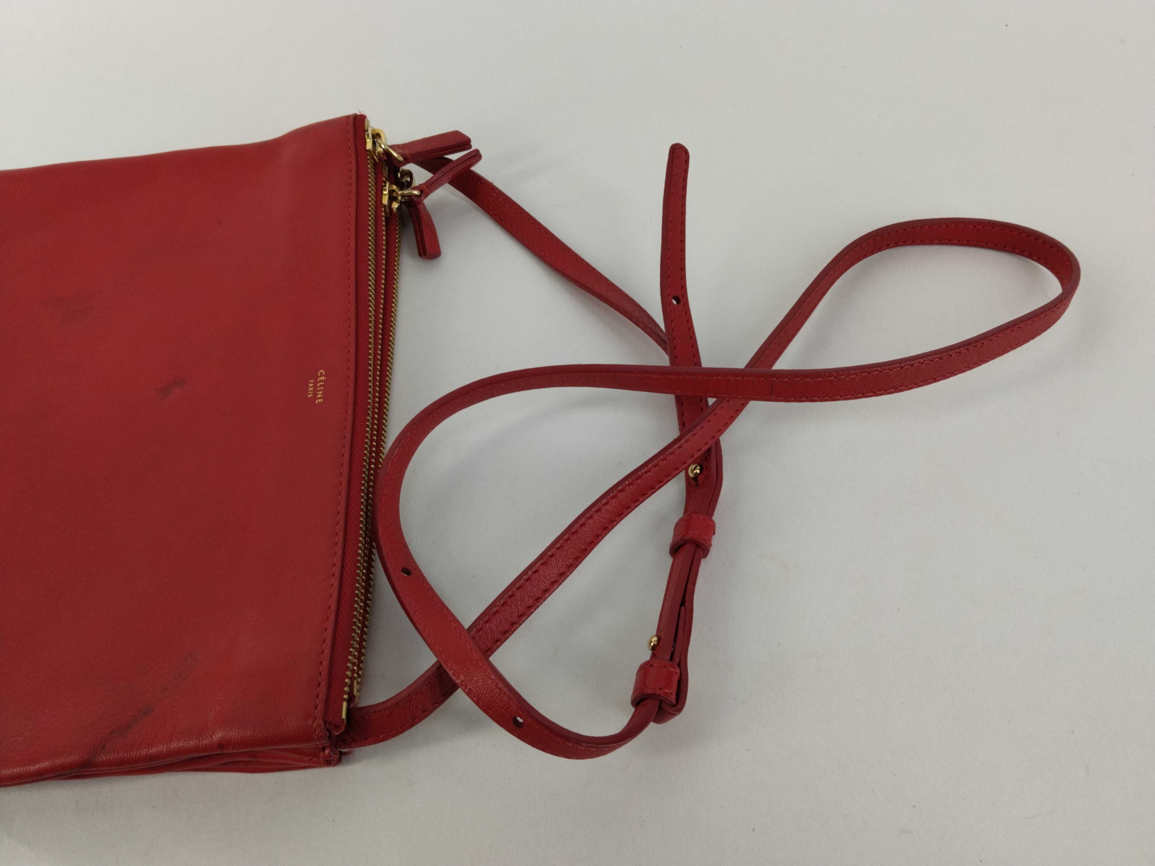 Trio Shoulder Bag, Leather, Red, Large Shoulder Bag — view 3
