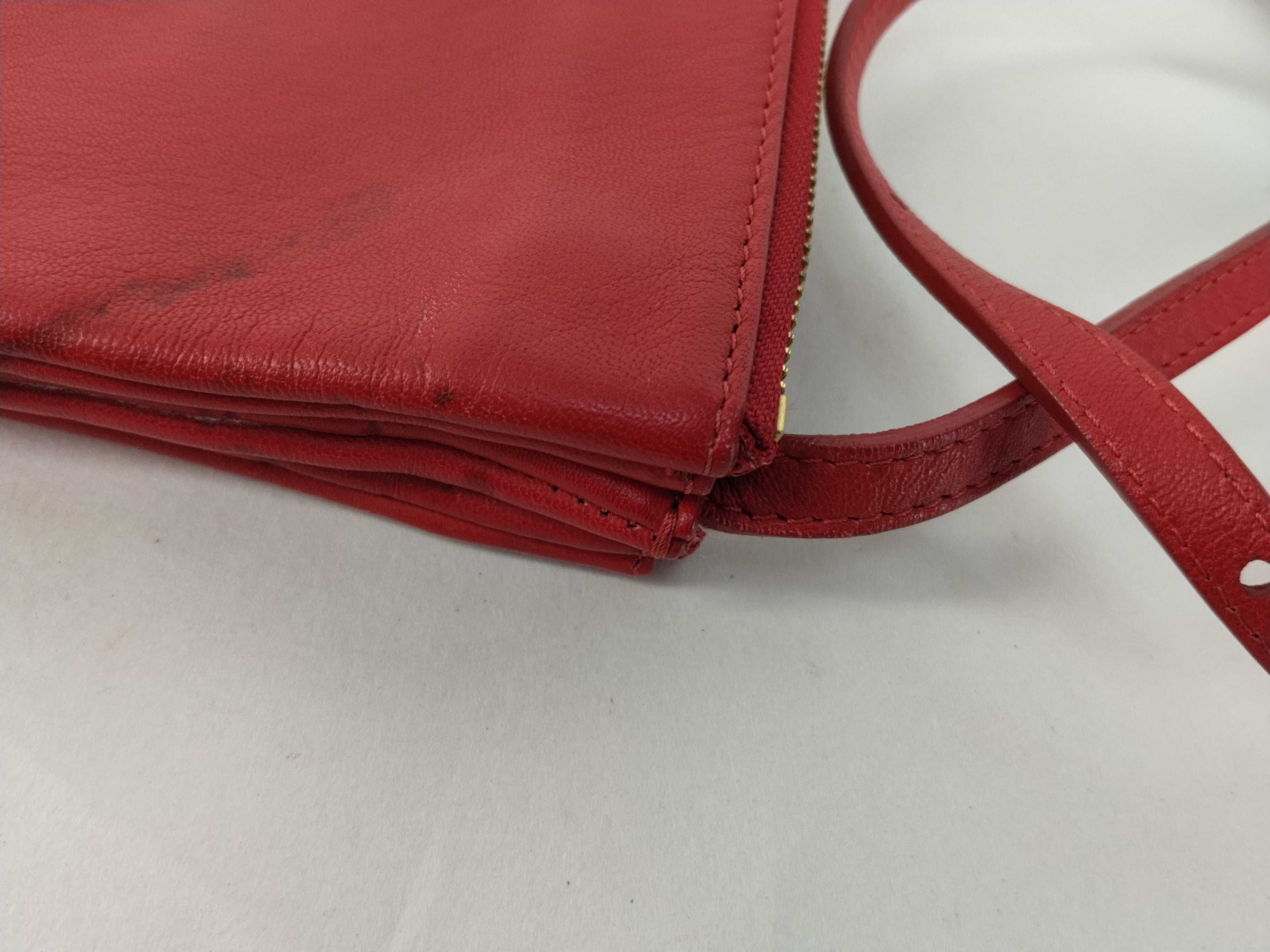 Trio Shoulder Bag, Leather, Red, Large Shoulder Bag — view 5