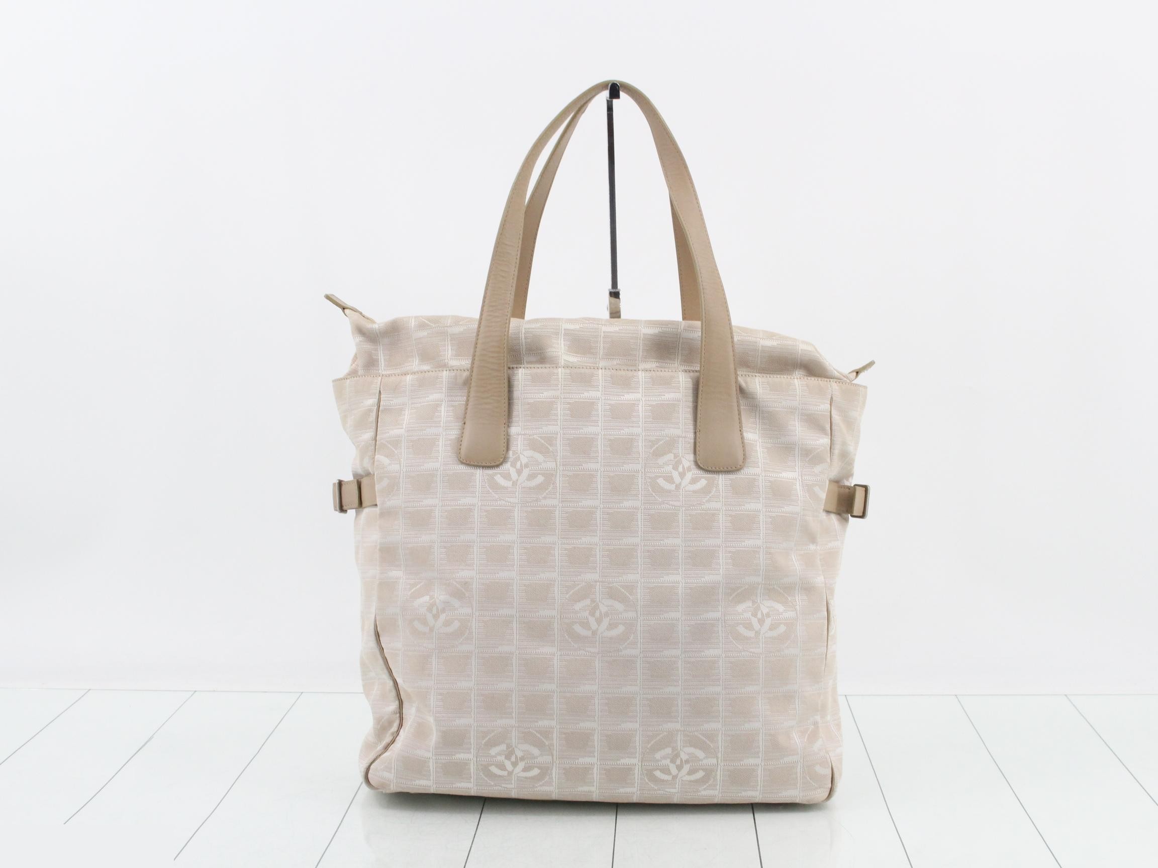 New Travel Line Tote GM Nylon/Leather Beige — view 2