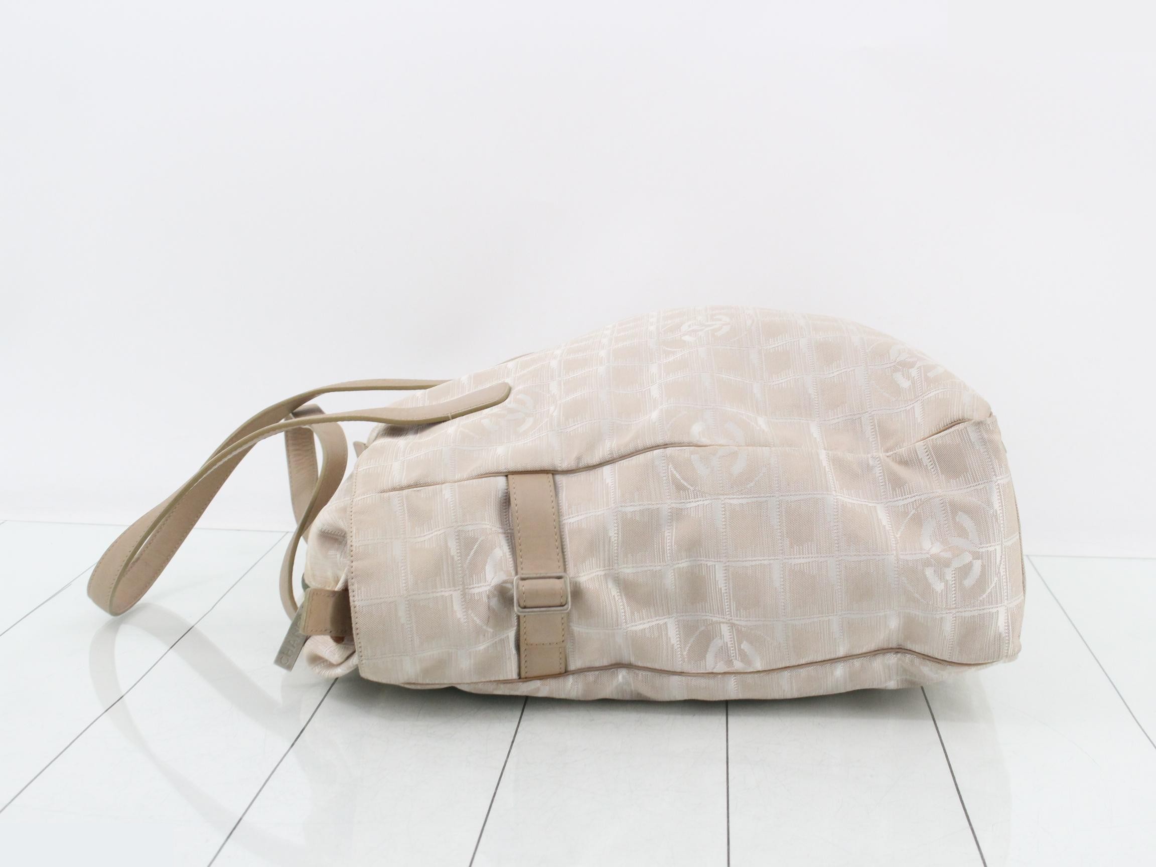 New Travel Line Tote GM Nylon/Leather Beige — view 4