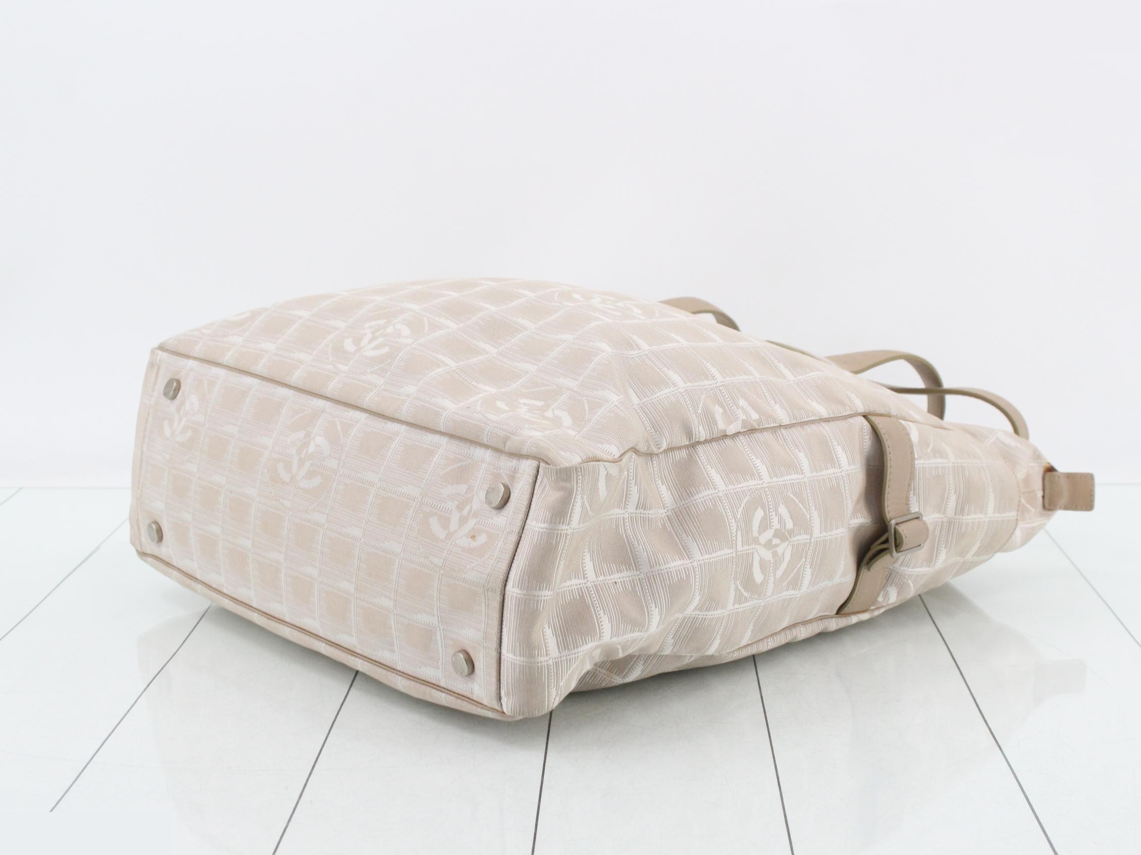 New Travel Line Tote GM Nylon/Leather Beige — view 6