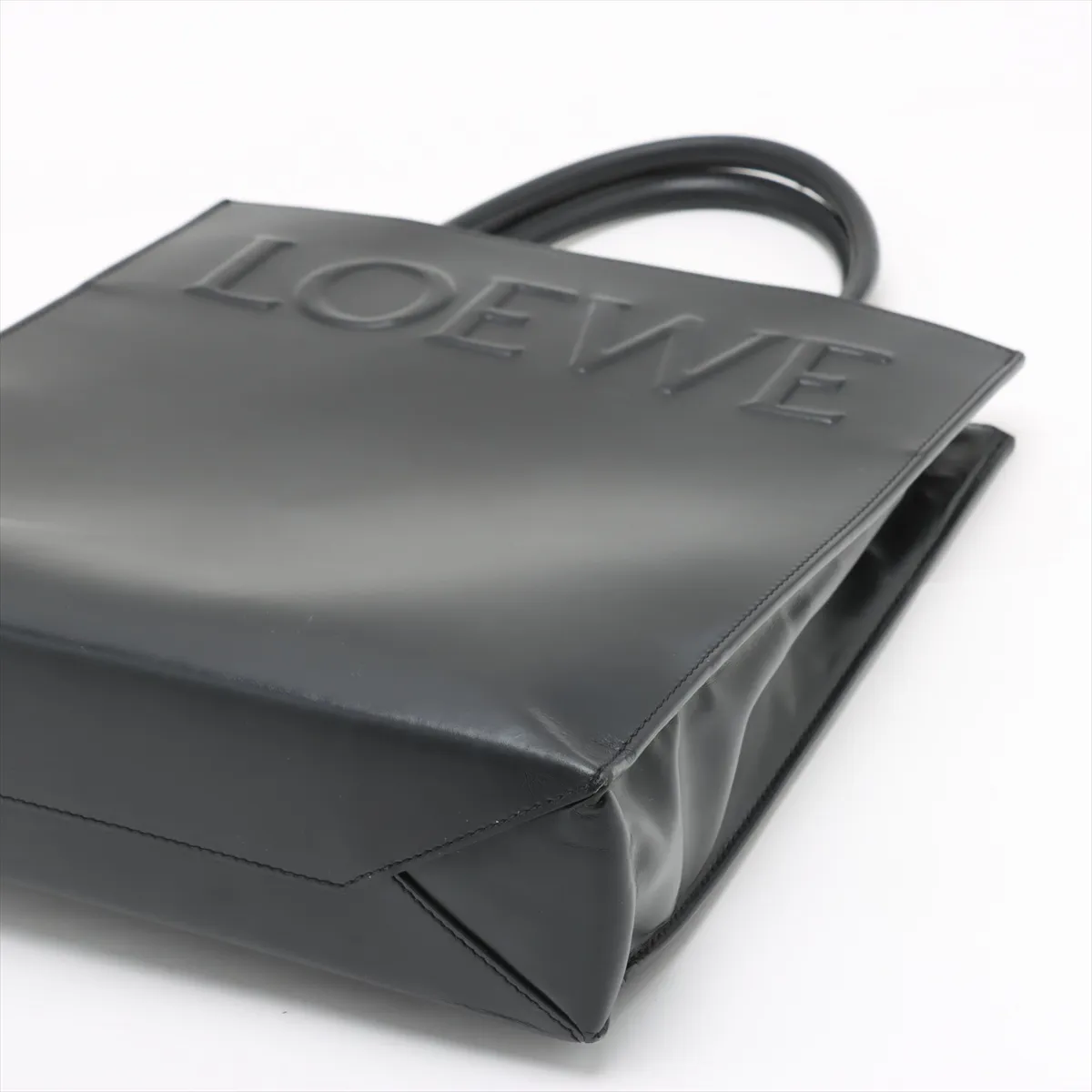 Standard A4 Tote Leather Tote Bag Black — view 3