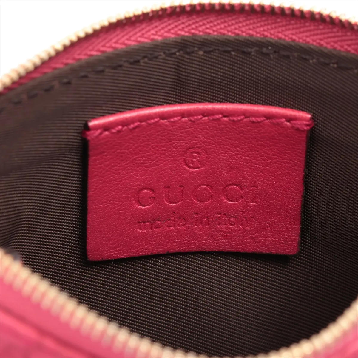 Guccisima 233183 Leather Coin Case Red — view 4