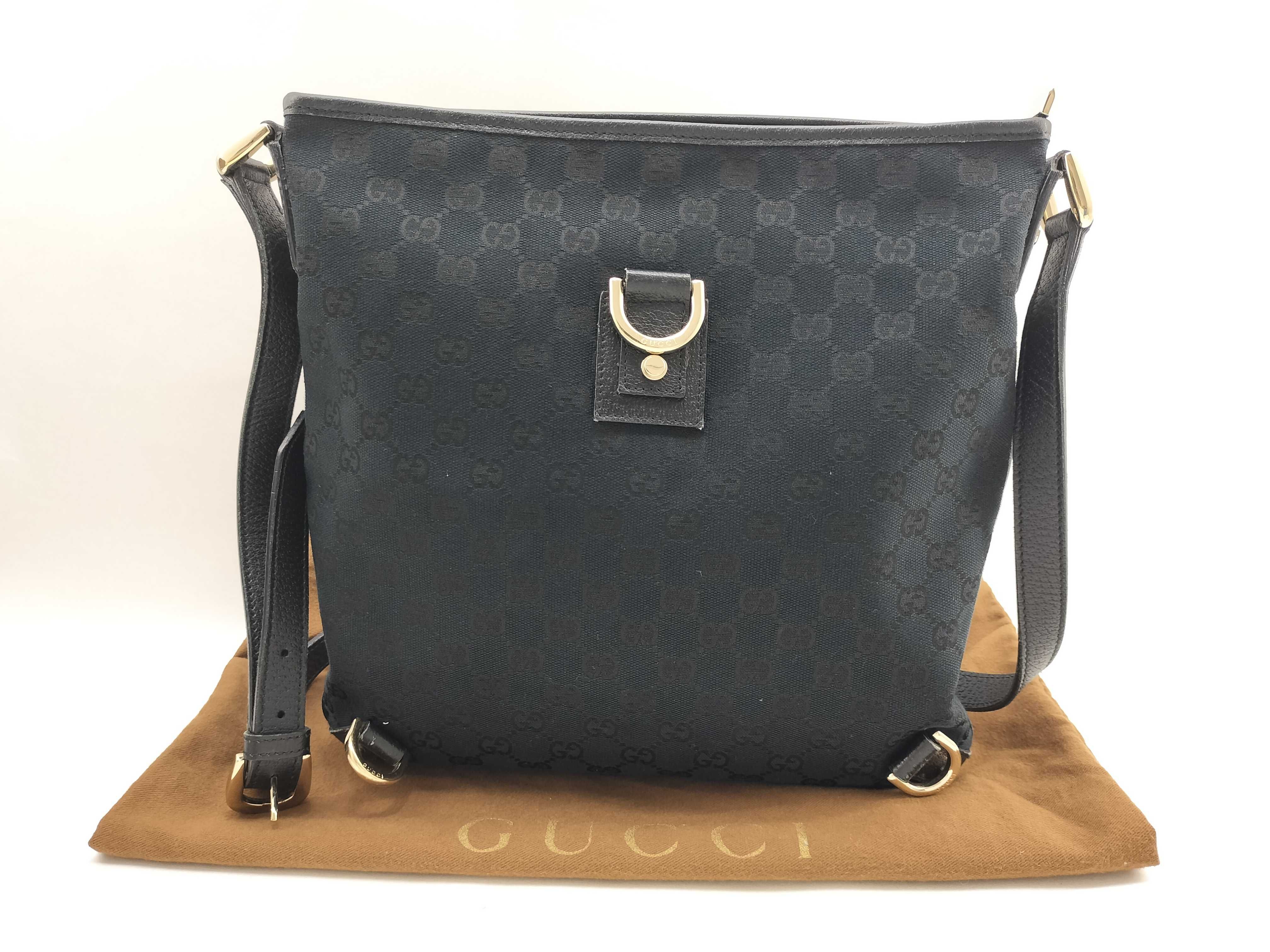 GG Canvas Gucci Abbey Shoulder Bag 131326 Black Shoulder Bag