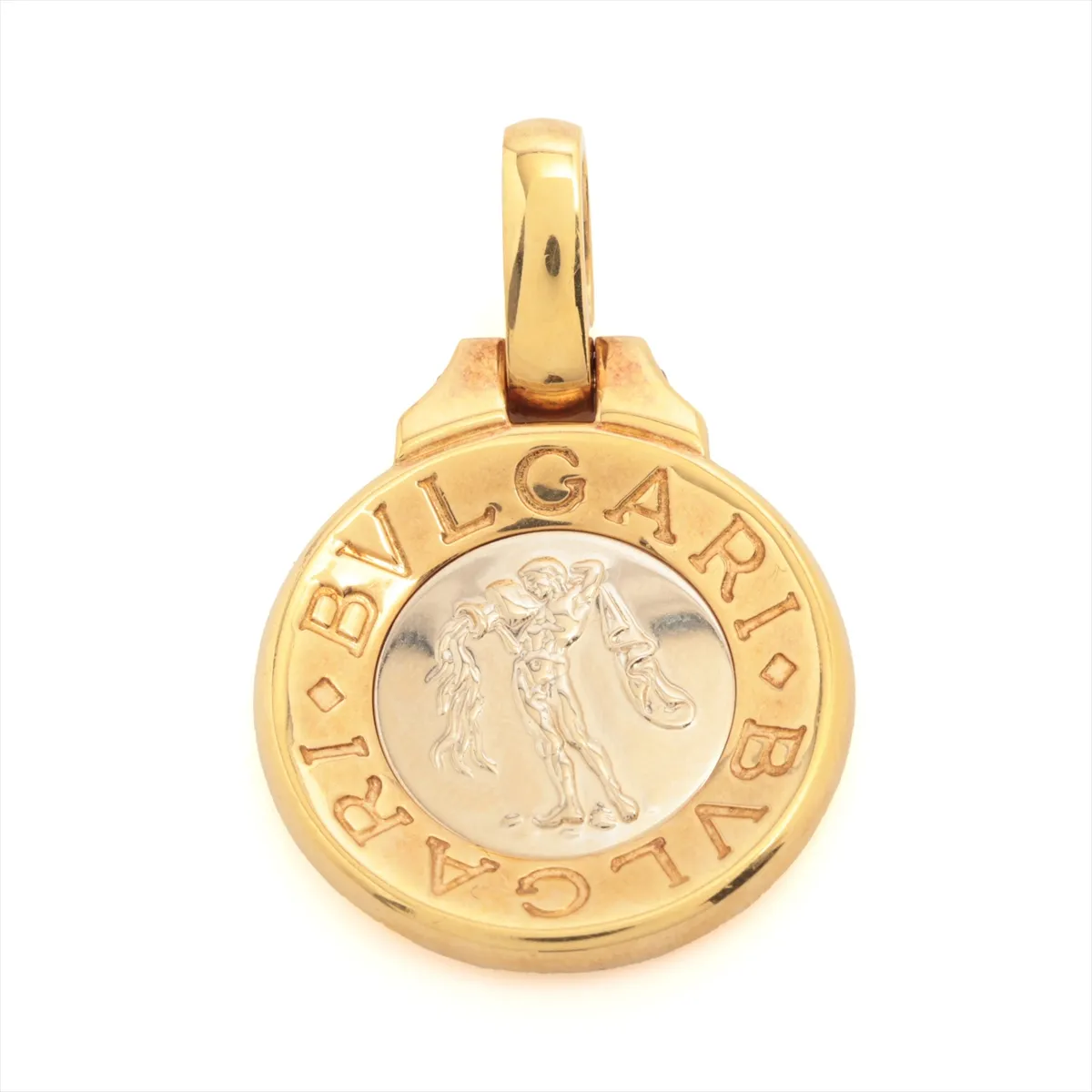 Horoscope Aquarius Necklace Pendant, 750 (Yellow Gold x White Gold), 17.7g,