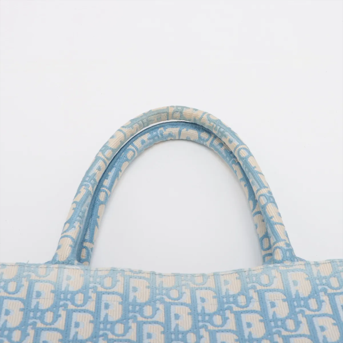 Oblique Book Tote Medium Canvas Tote Bag Blue — view 6