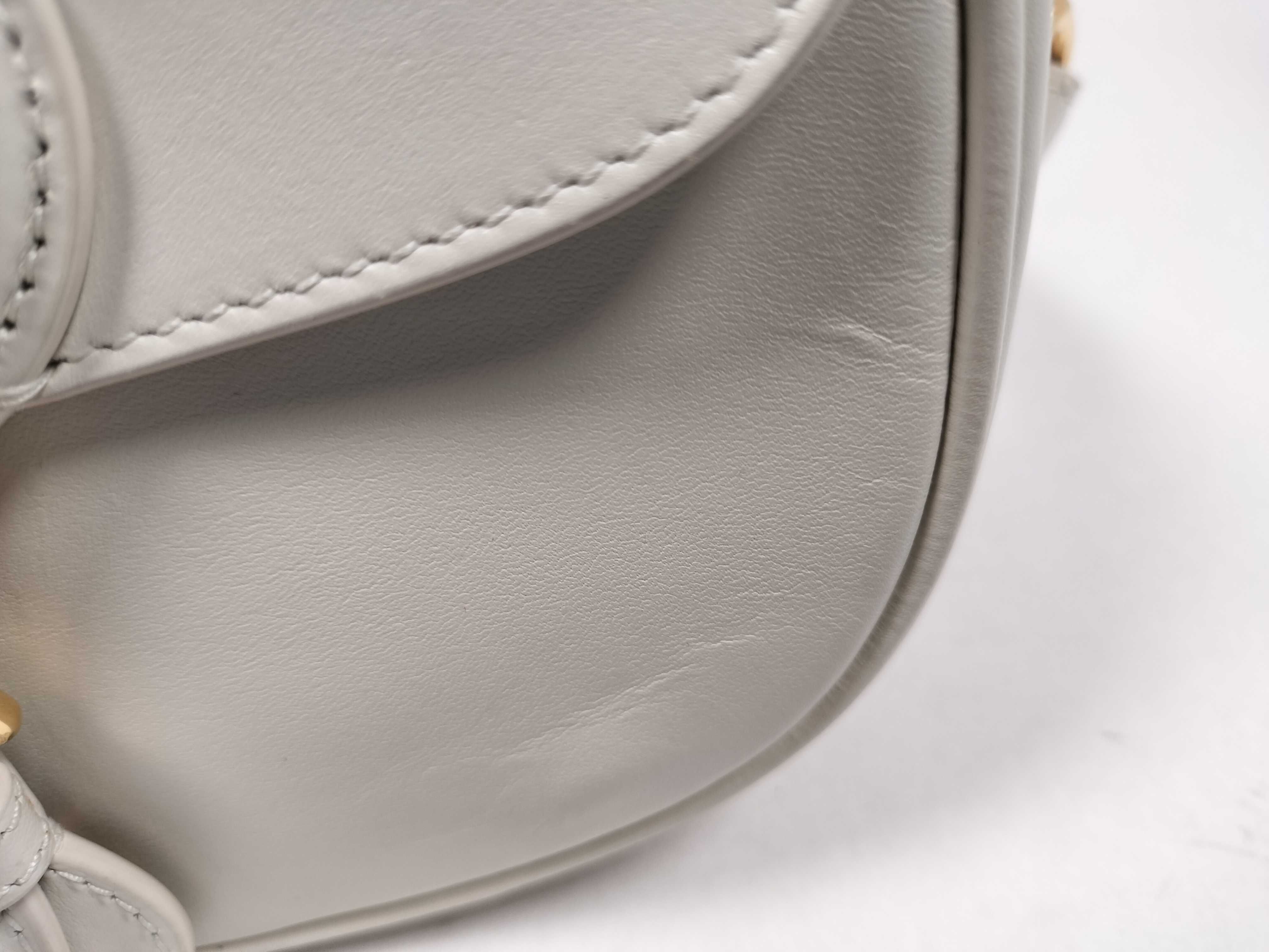 Bobby Leather Shoulder Bag, White — view 15