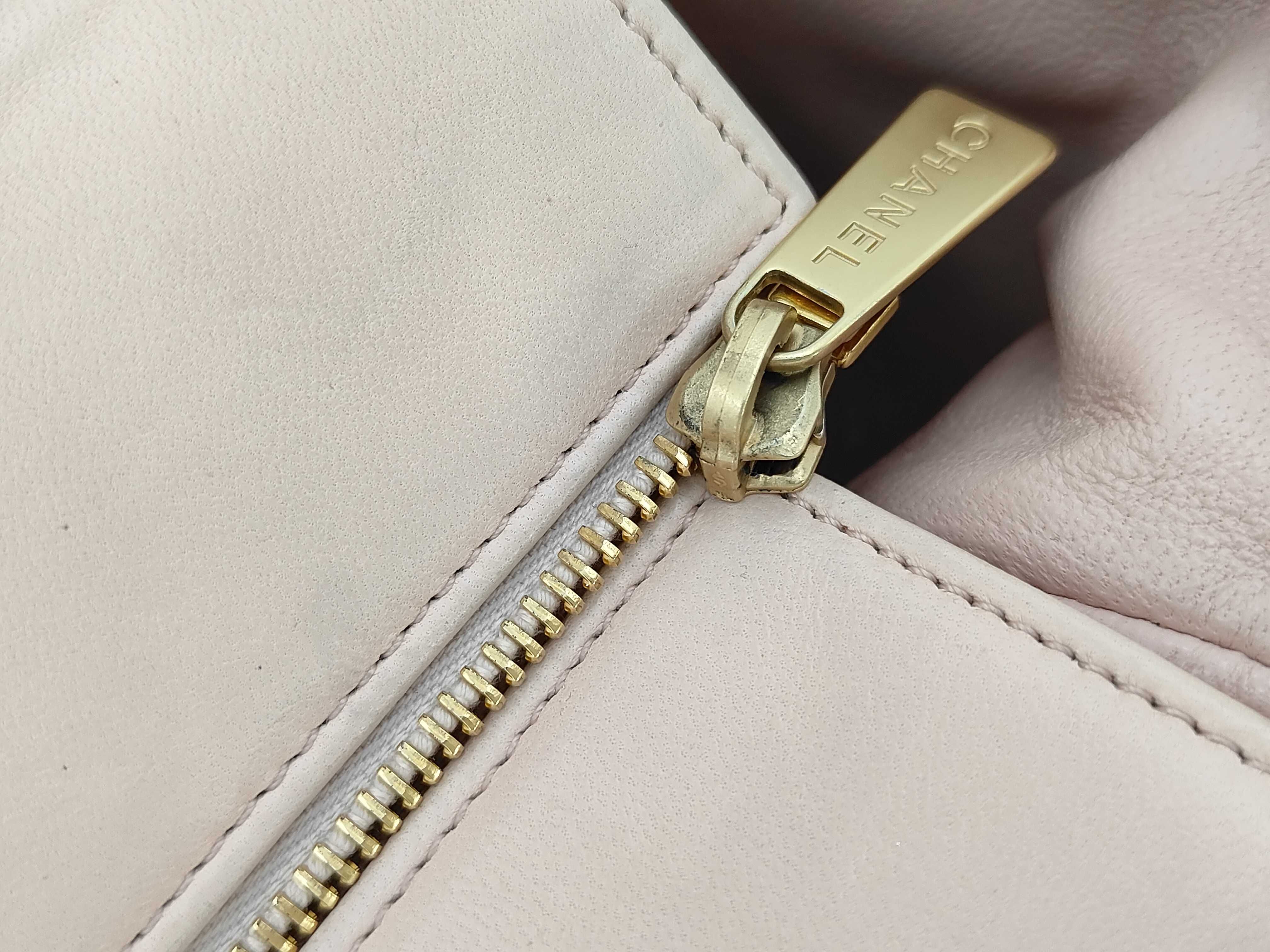 Lambskin Chain Coco Tote Shoulder Bag — view 13