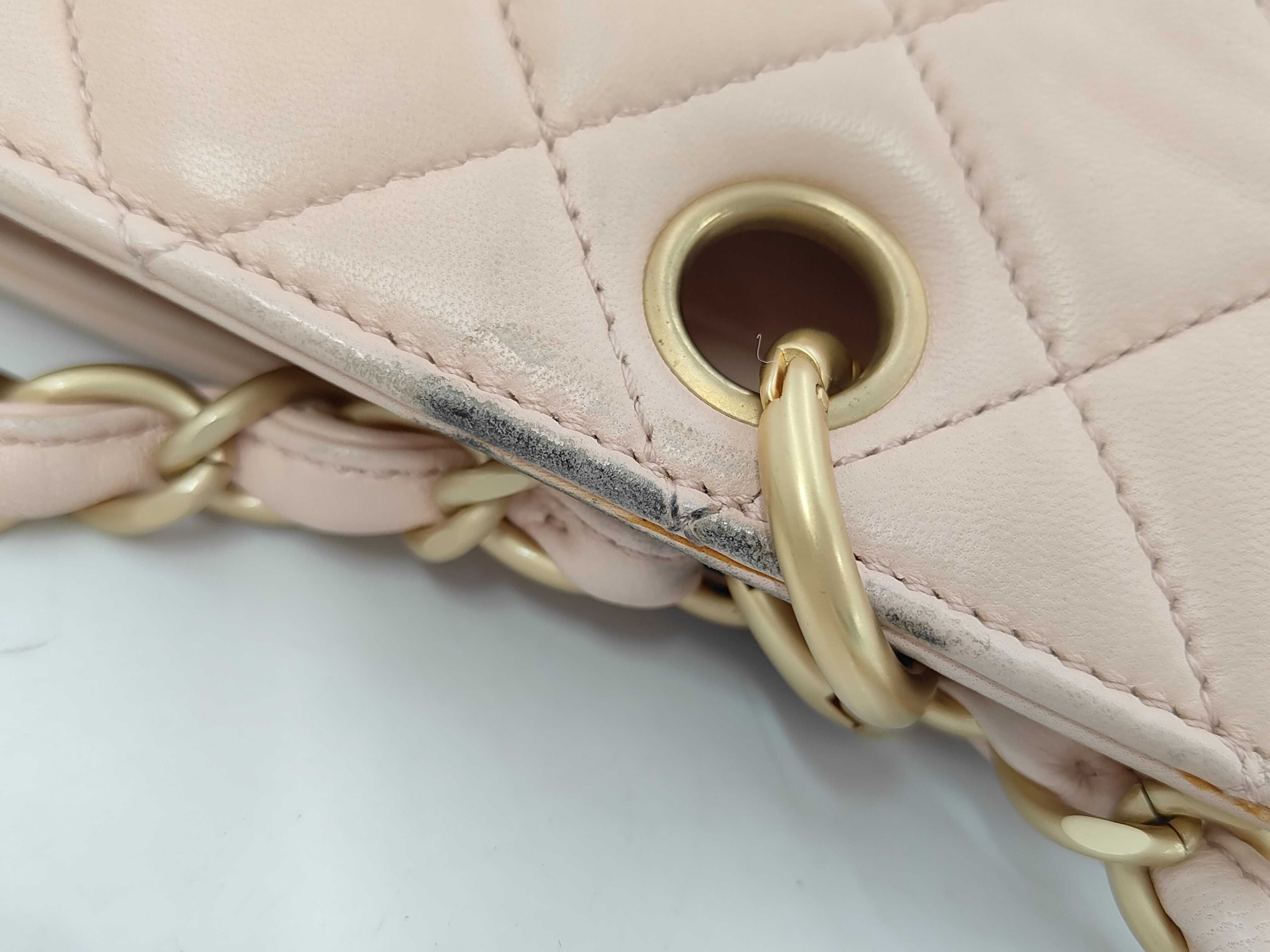 Lambskin Chain Coco Tote Shoulder Bag — view 15