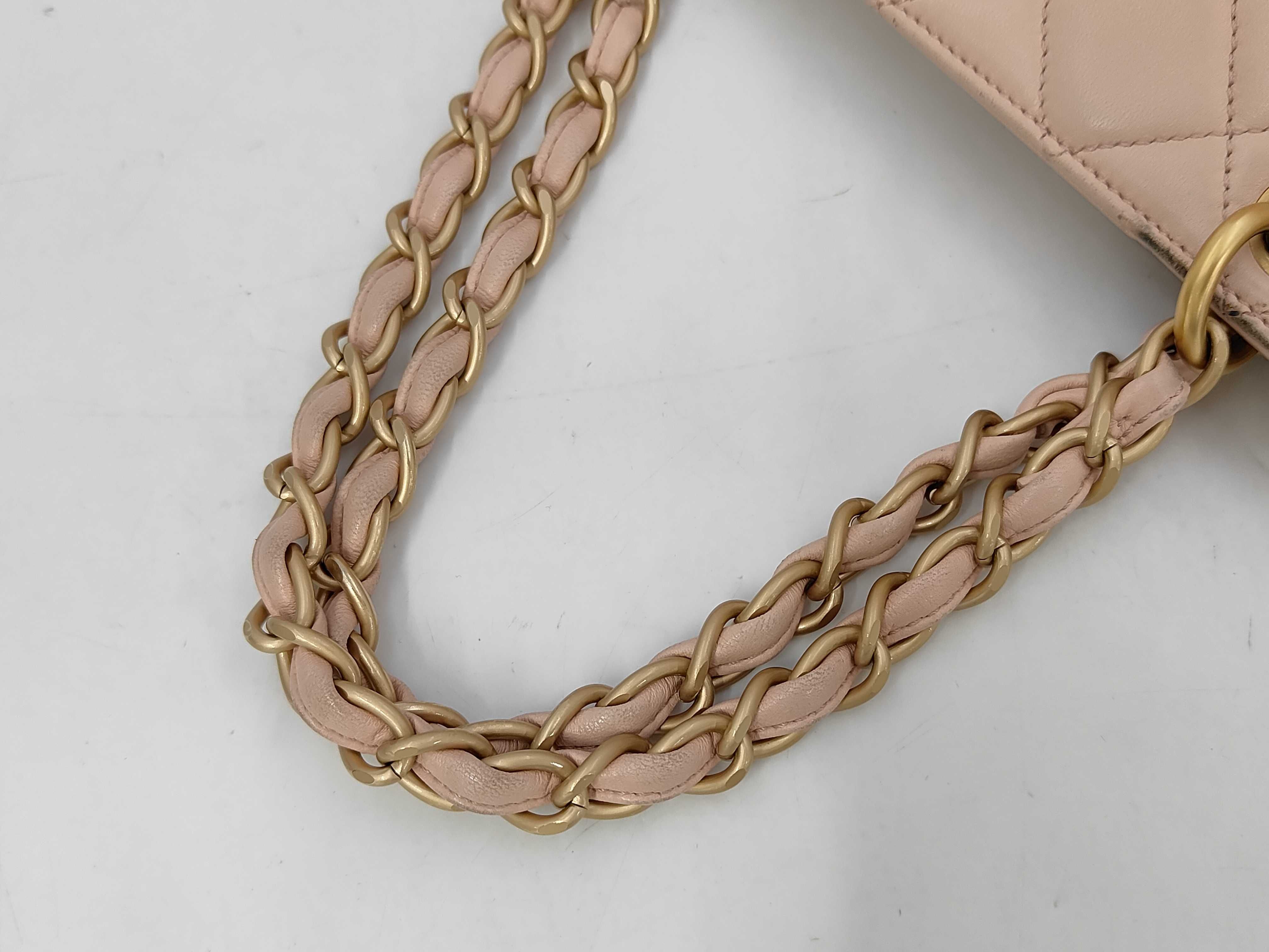 Lambskin Chain Coco Tote Shoulder Bag — view 5