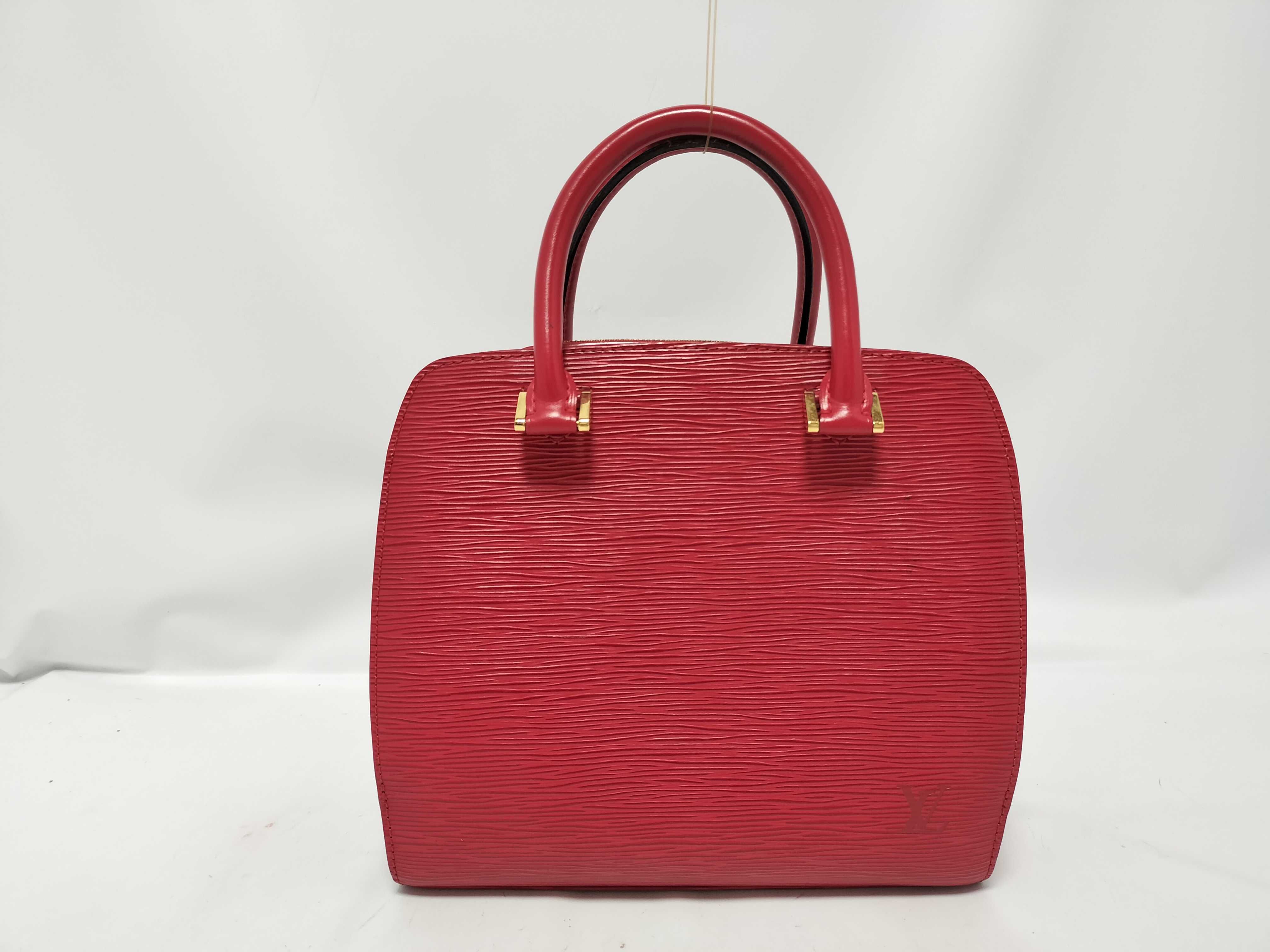 Epi Leather Handbag (Pont Neuf Red)