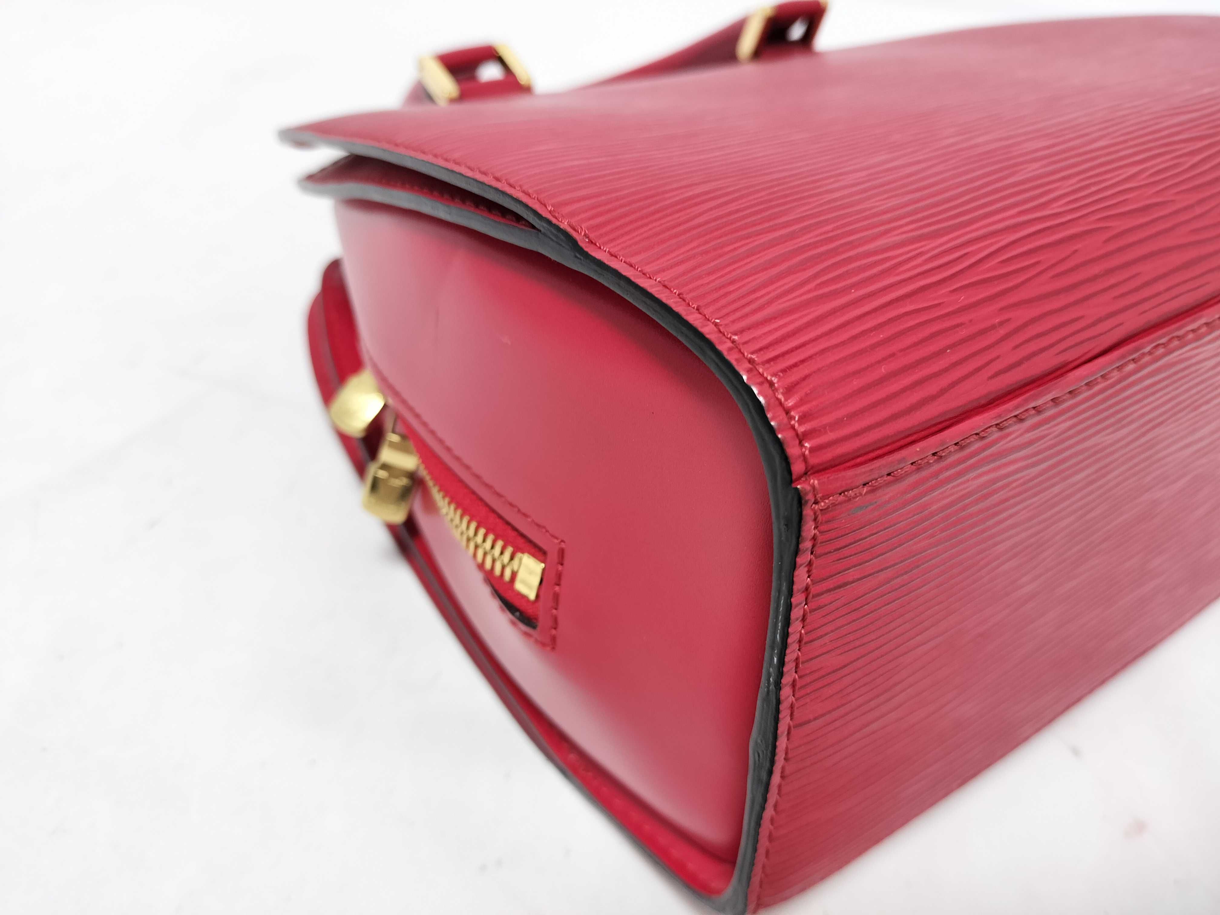 Epi Leather Handbag (Pont Neuf Red) — view 8