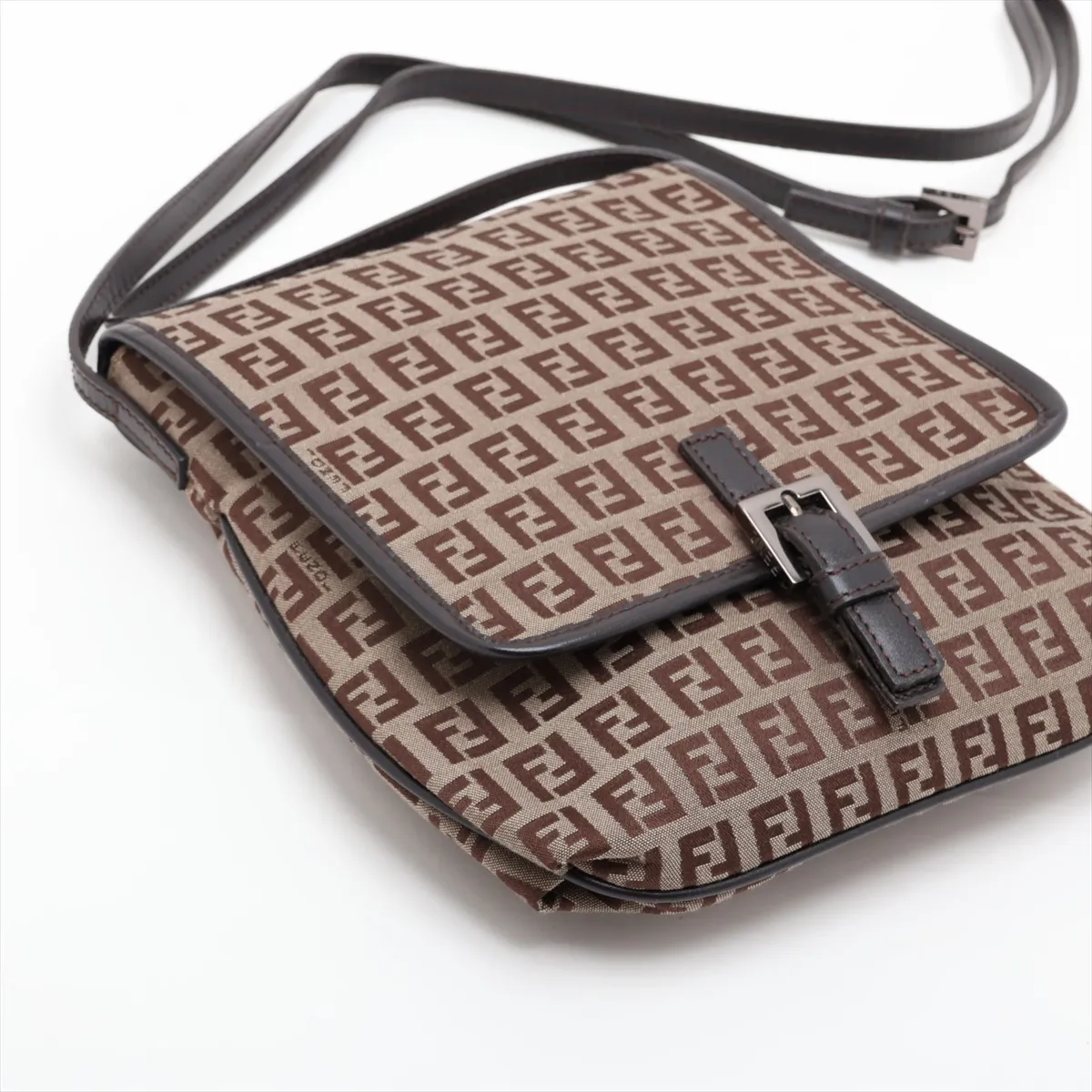Zucchino 8BT052 Canvas x Leather Shoulder Bag Brown — view 4