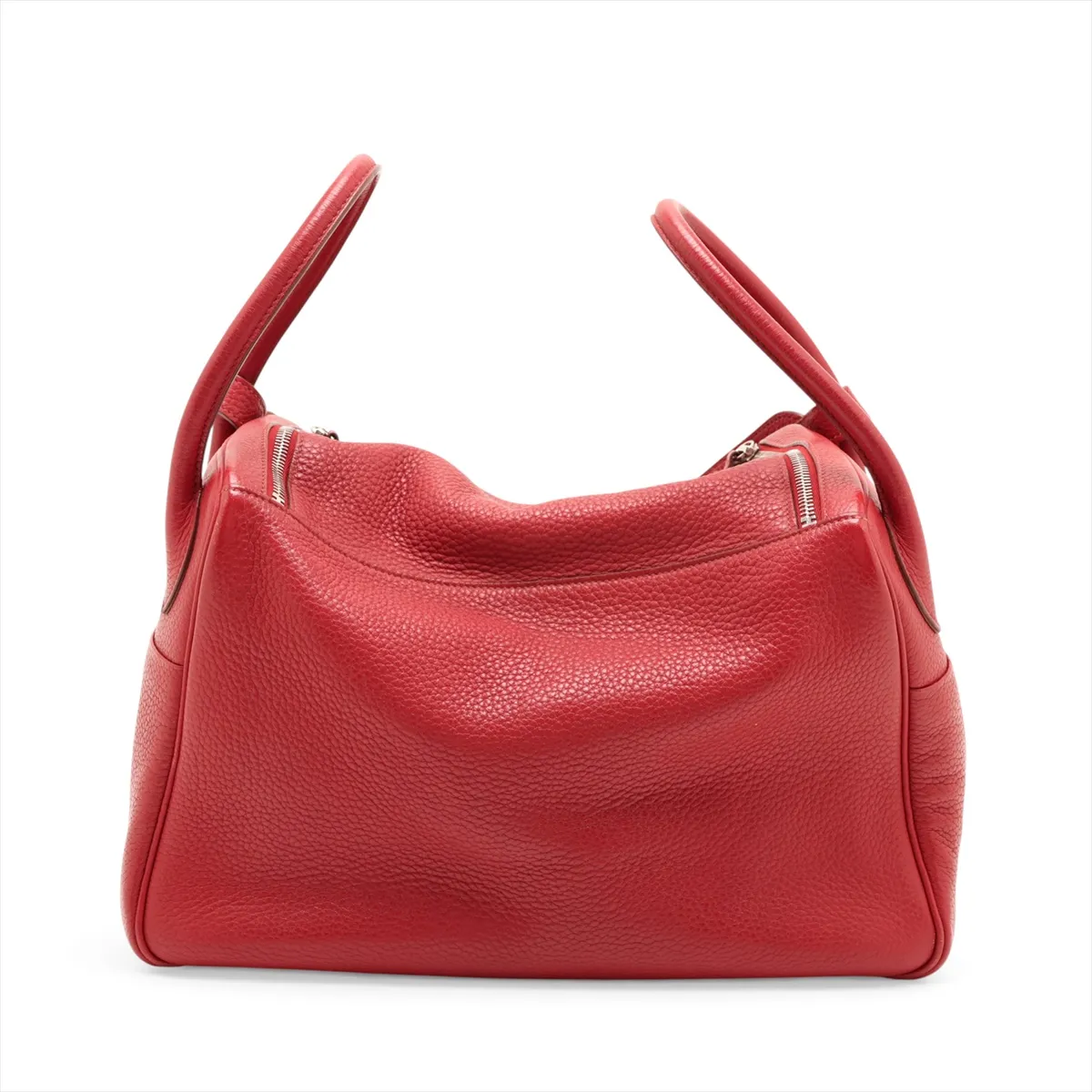 Lindy 34, Taurillon Clemence leather, Rouge Garance, silver hardware. P: 2012 — view 2