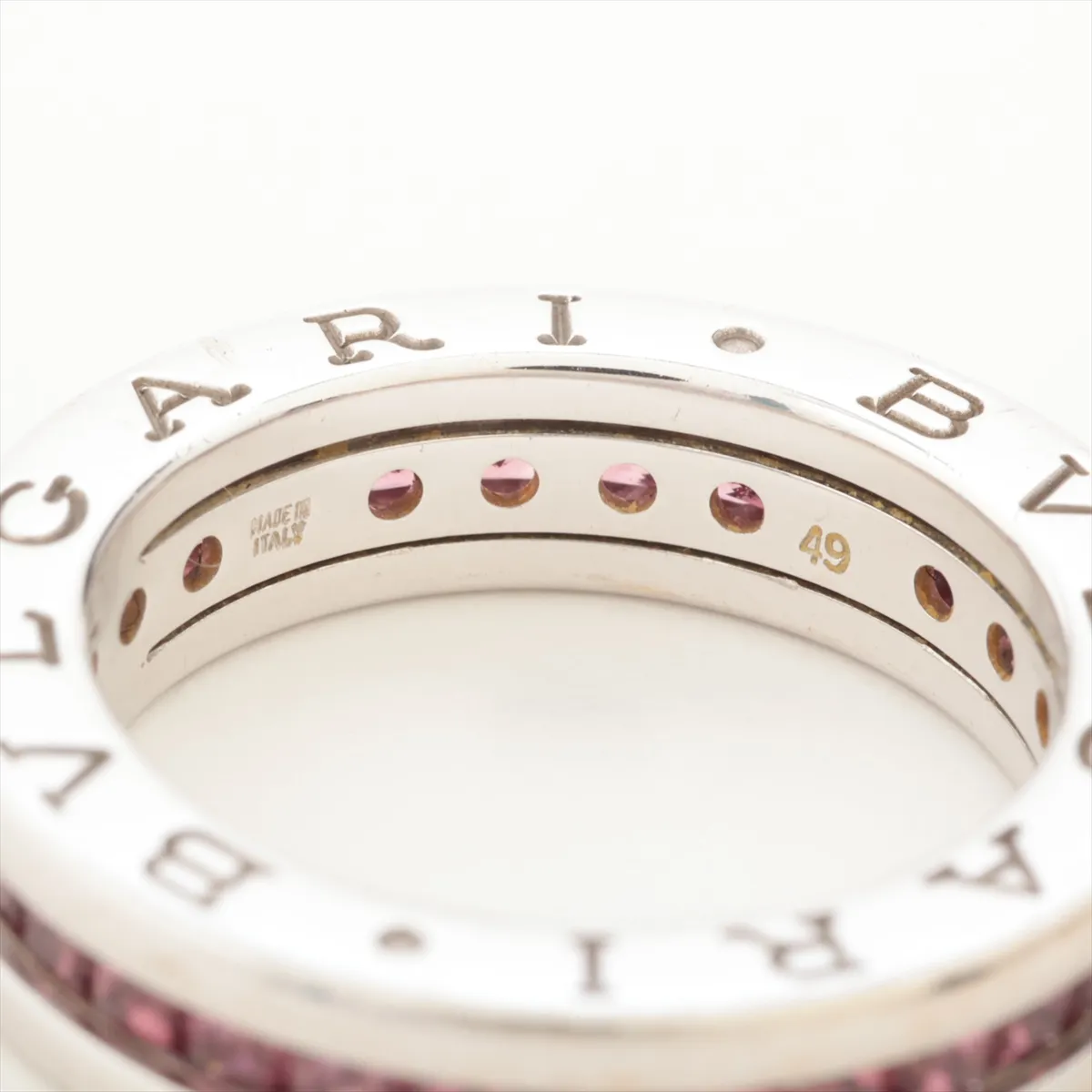 B Zero One Full Garnet Ring 750(WG) 7.5g 49 Small stone — view 4