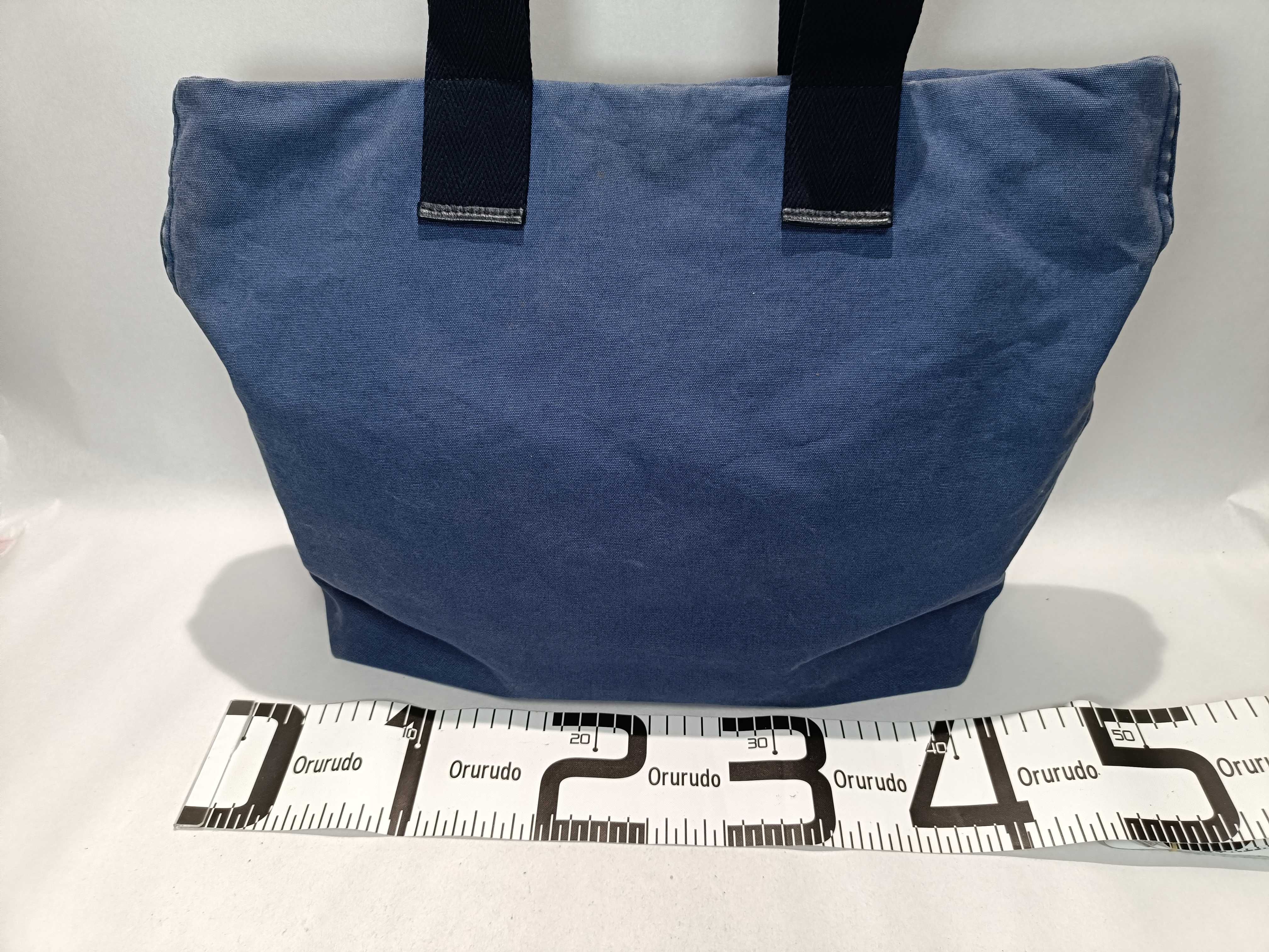 canvas tote bag, blue tote bag — view 2