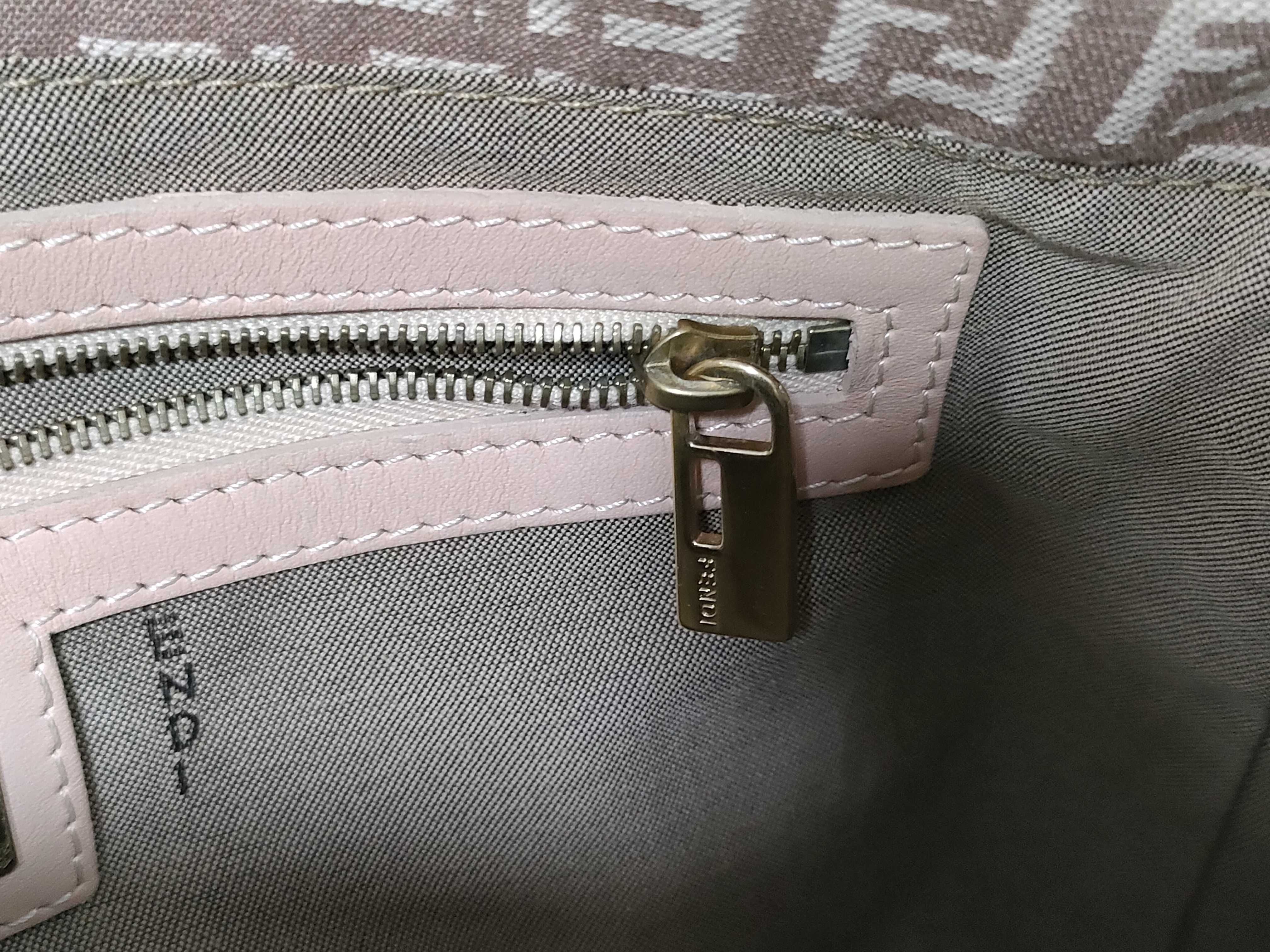 Zucca pattern Fendi Zucchino Mamma Bucket Canvas x Leather Shoulder Bag Pink x Beige 8BR001 Shoulder Bag — view 13