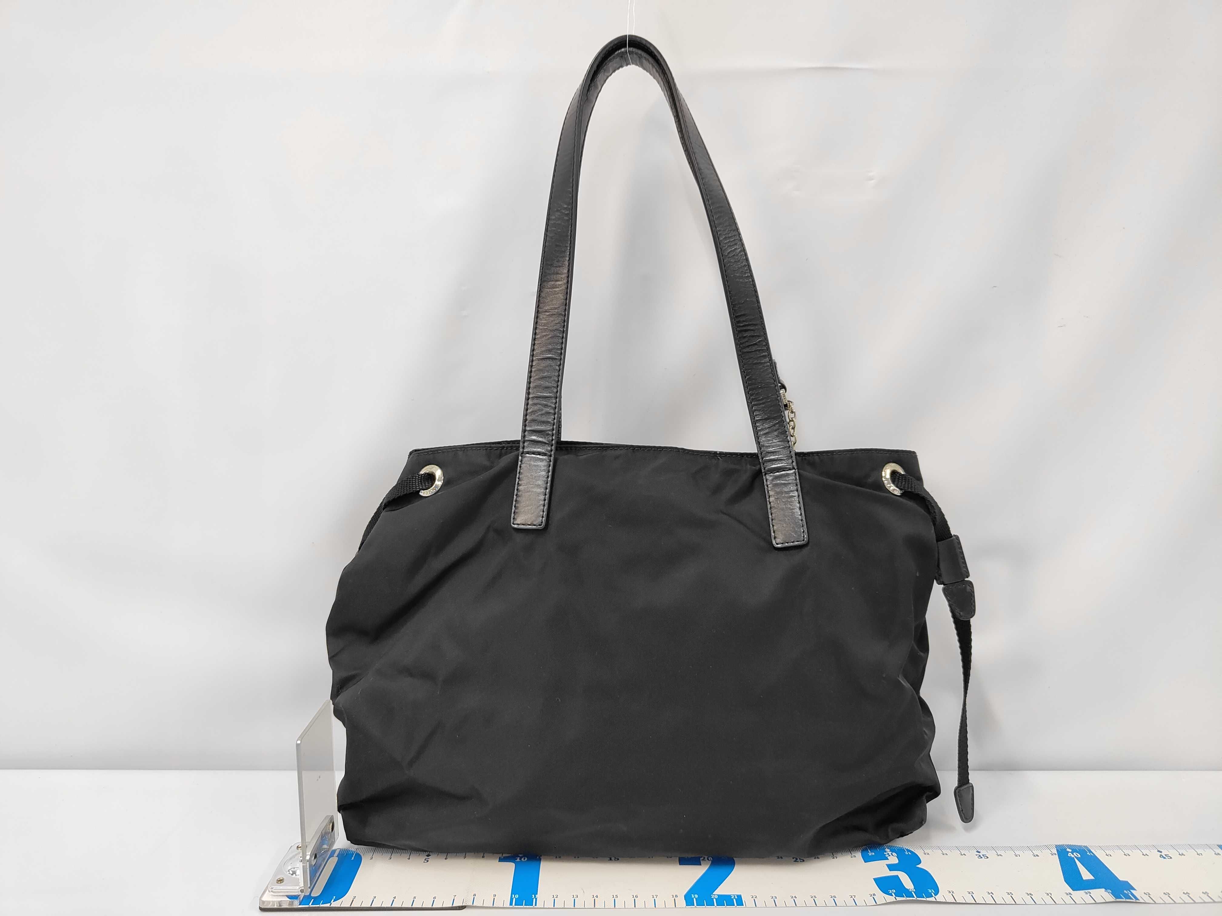 Tessuto Nylon Front Double Pocket Buckle Tote Bag — view 2