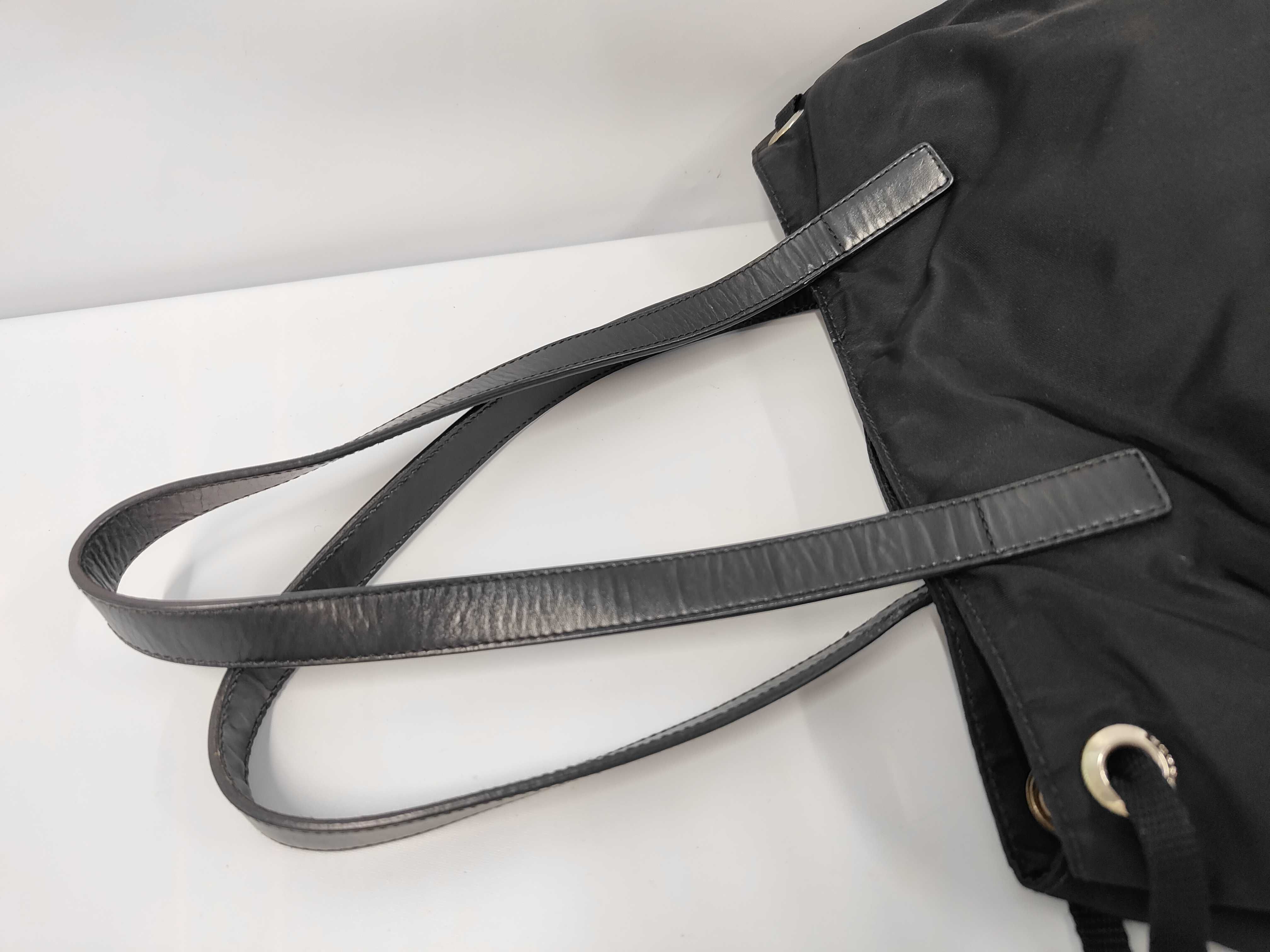 Tessuto Nylon Front Double Pocket Buckle Tote Bag — view 5