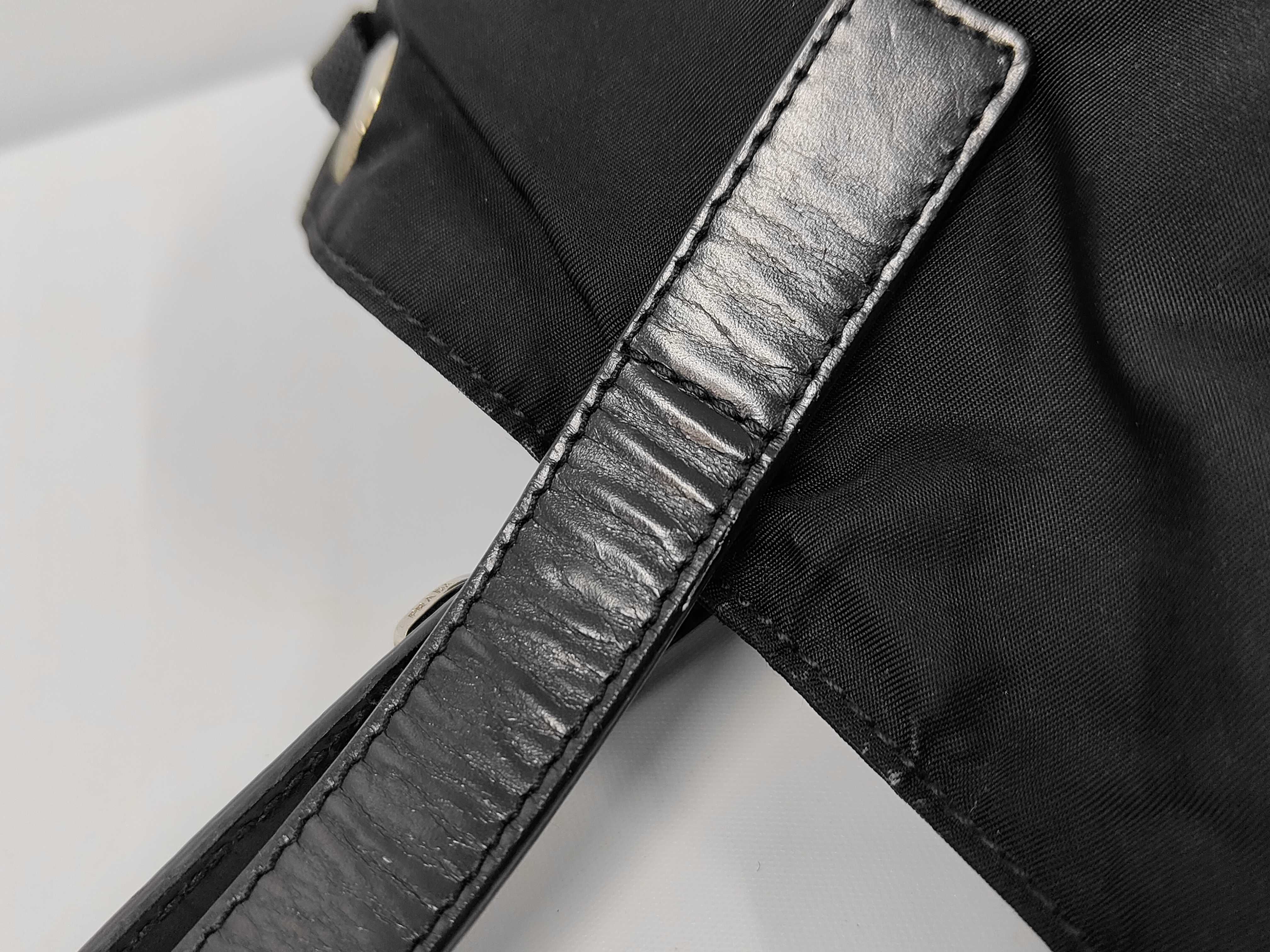 Tessuto Nylon Front Double Pocket Buckle Tote Bag — view 6