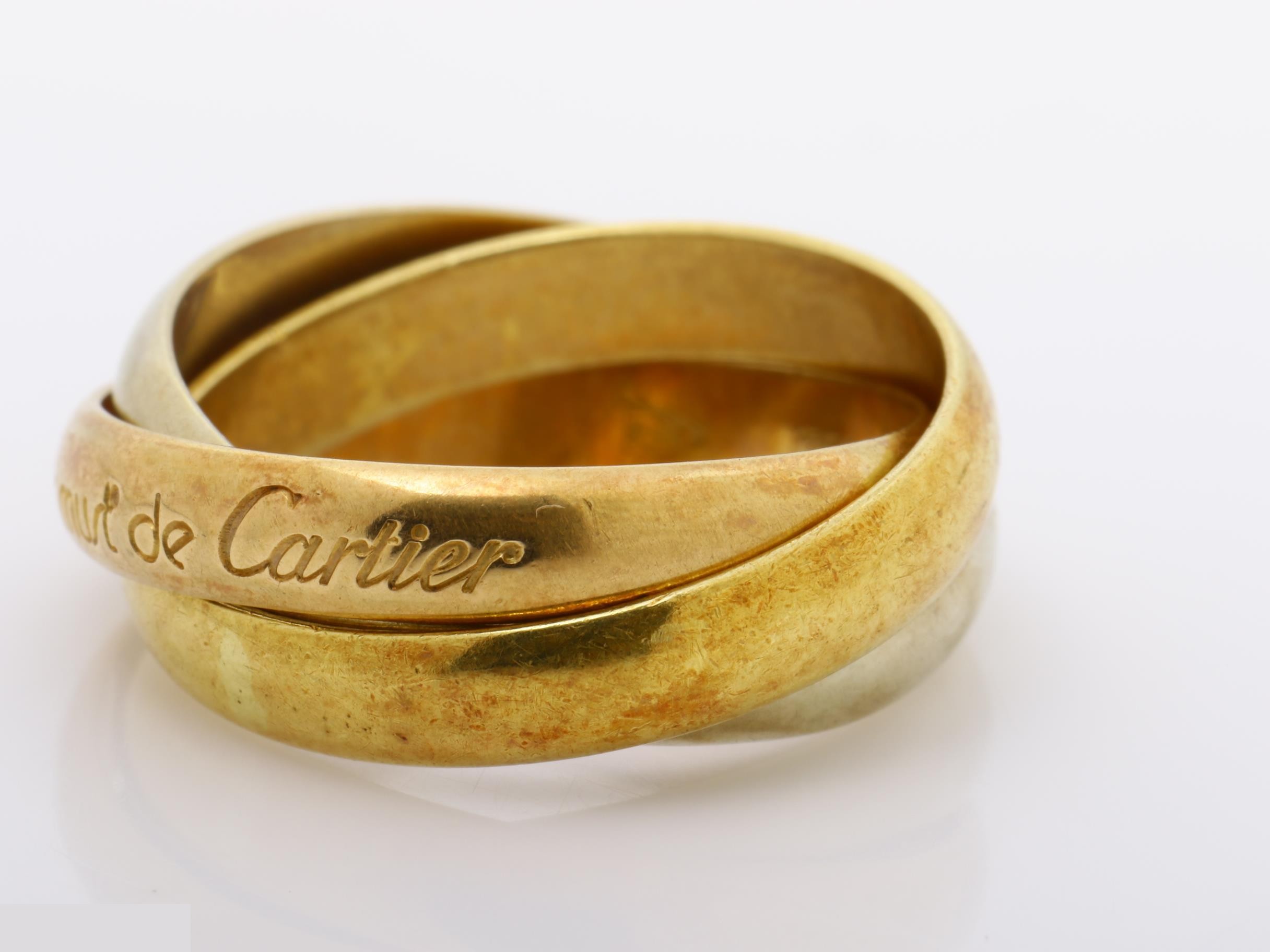 Trinity (precious metal) ring, 7.8g, #52, 750 — view 3