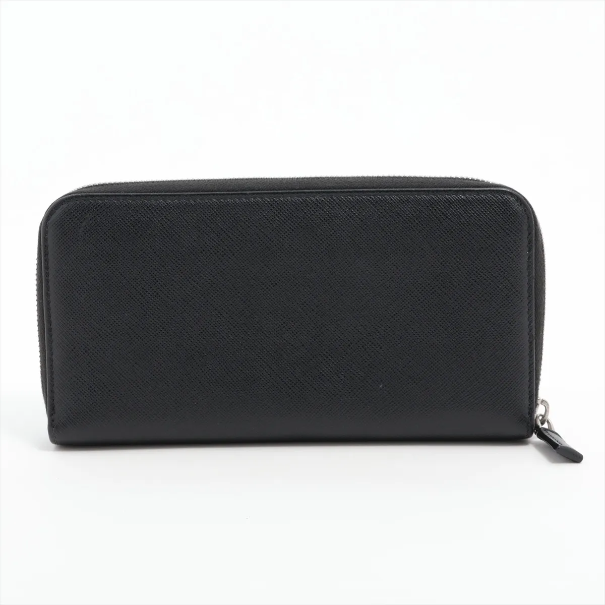 Saffiano 2ML317 Leather Round Zip Wallet, Black — view 2