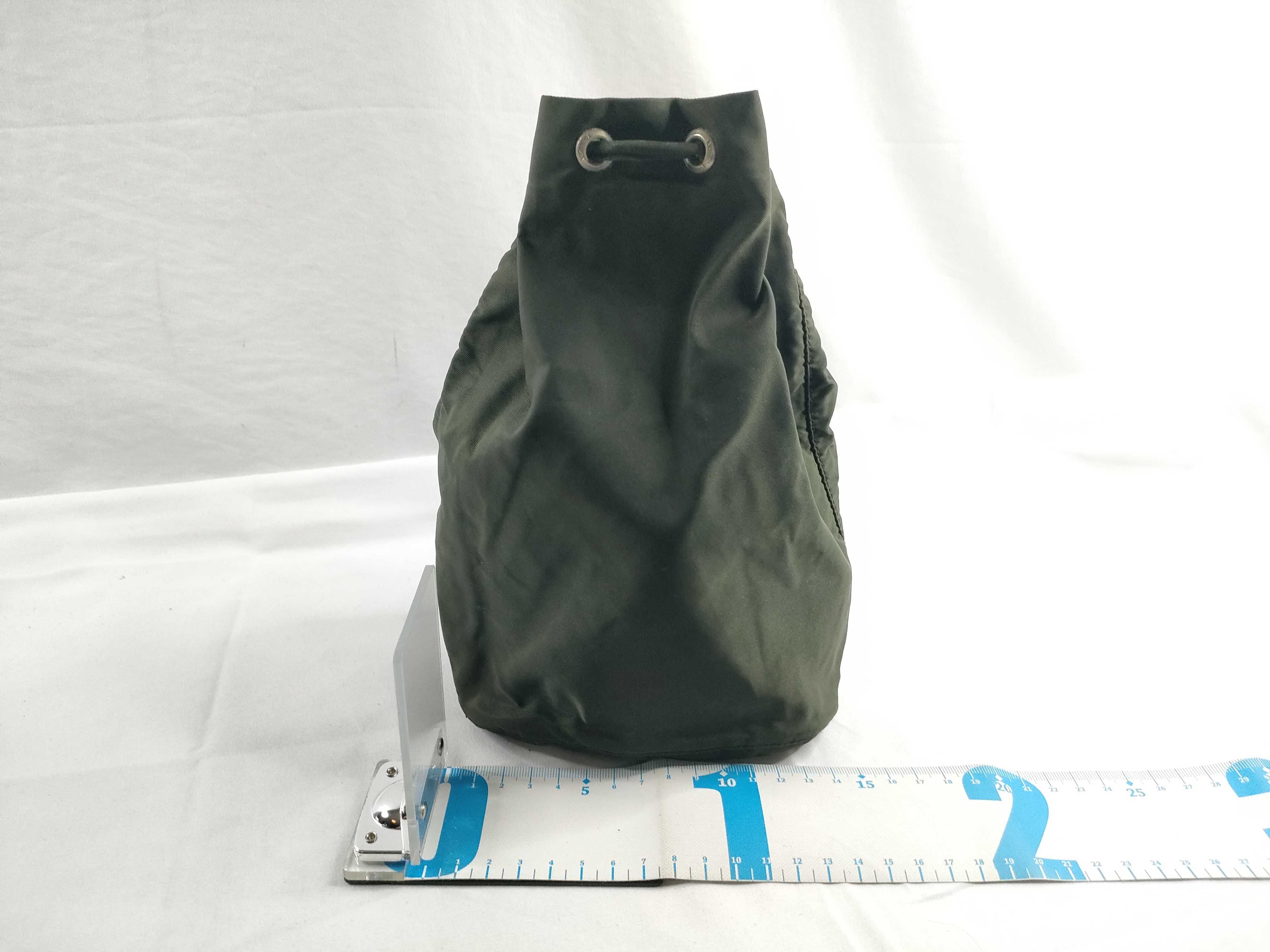 Nylon Prada Drawstring Bag MV369 Khaki Pouch — view 2