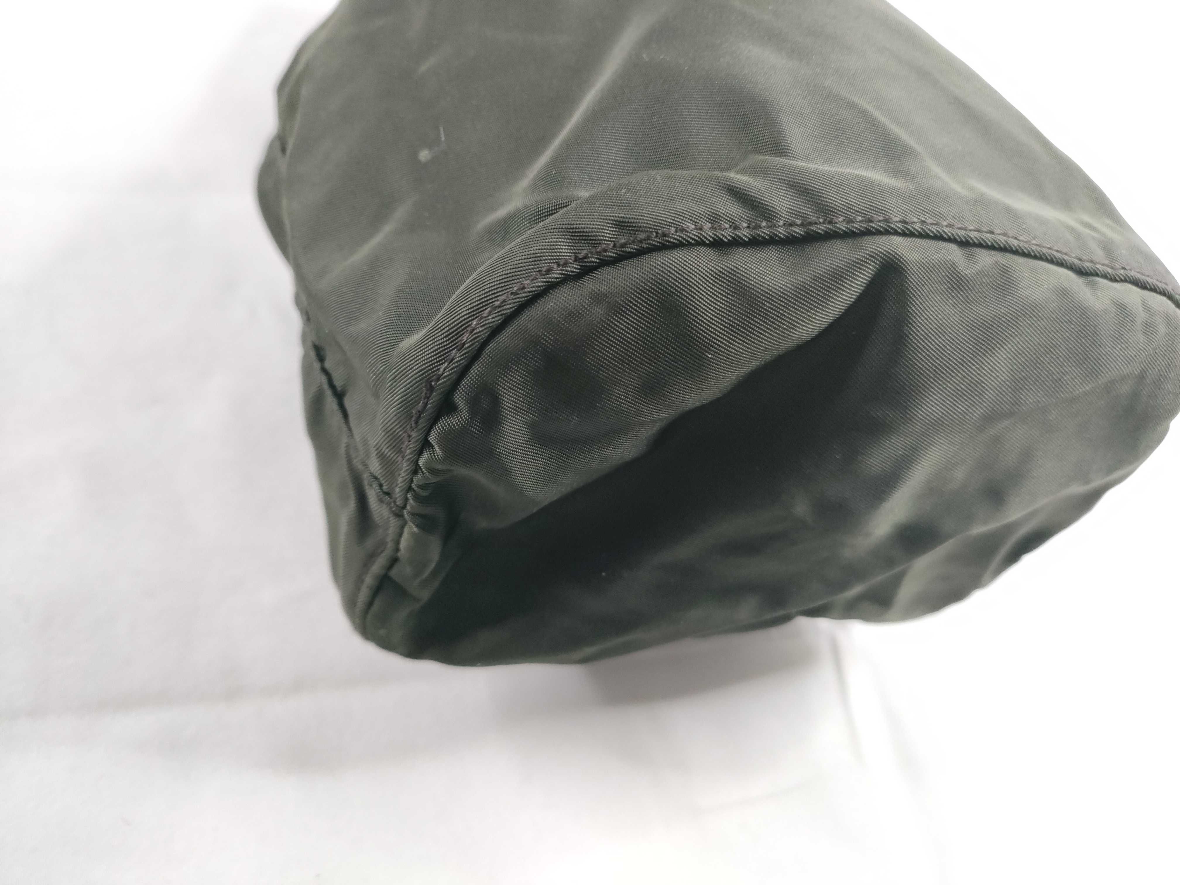 Nylon Prada Drawstring Bag MV369 Khaki Pouch — view 3