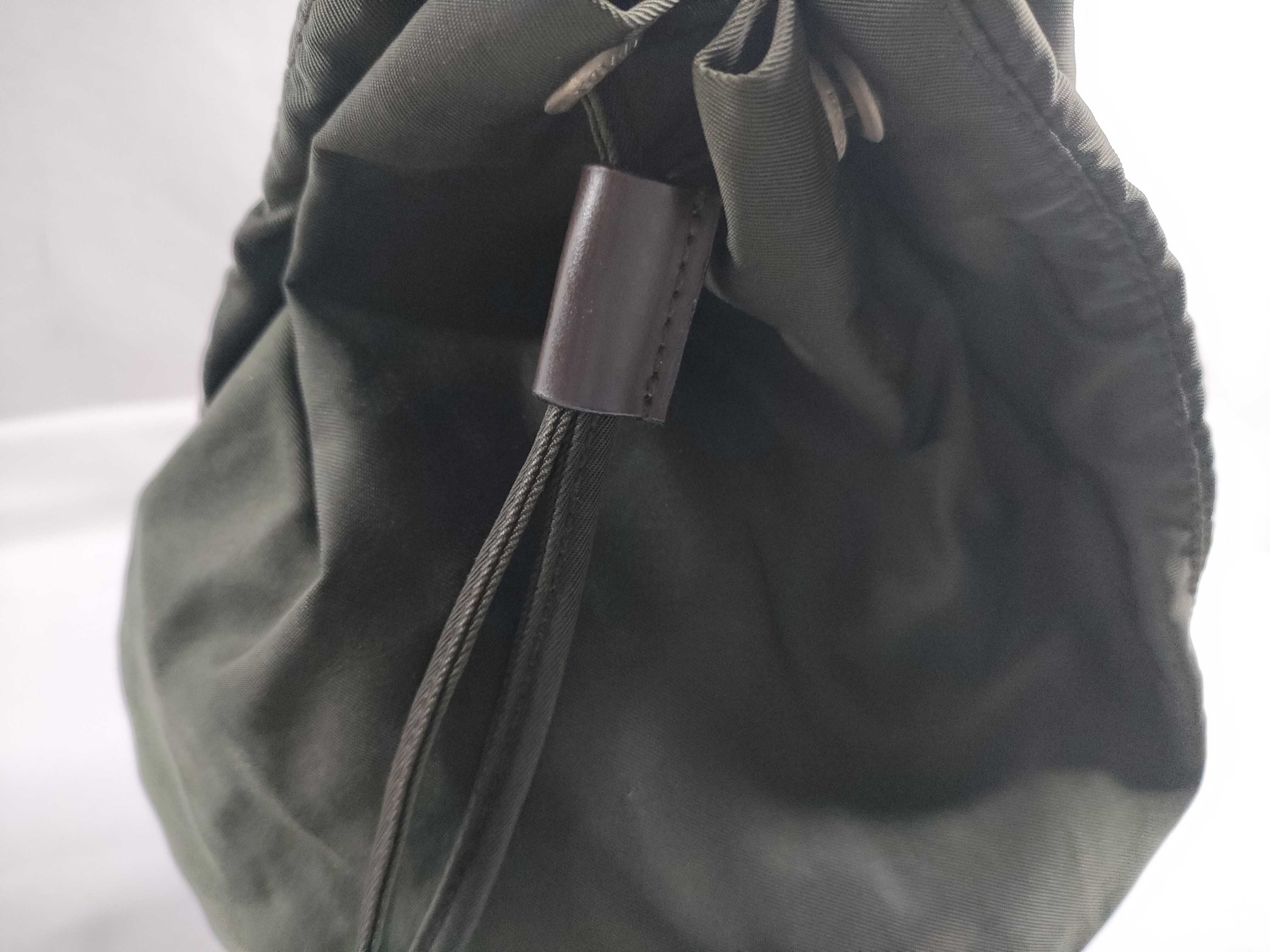 Nylon Prada Drawstring Bag MV369 Khaki Pouch — view 6