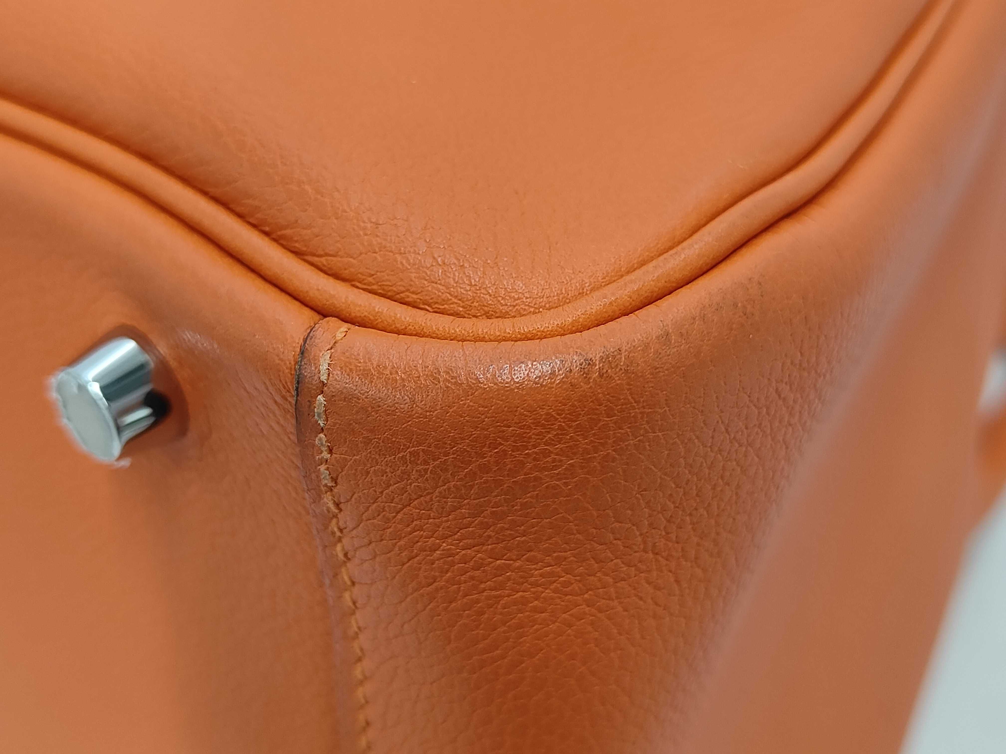 Lindy 30 Evercolor Orange Silver Hardware A Stamp Handbag — view 3