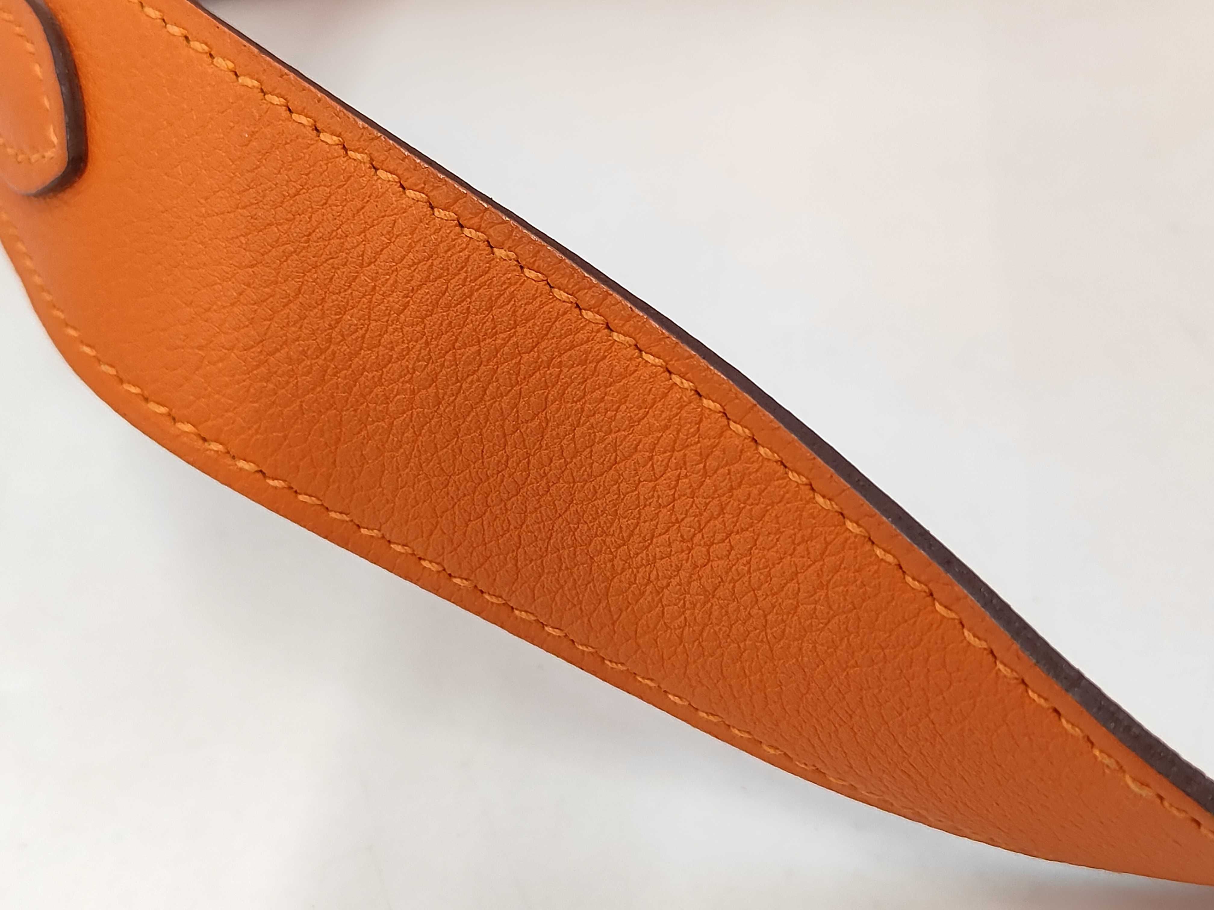 Lindy 30 Evercolor Orange Silver Hardware A Stamp Handbag — view 6