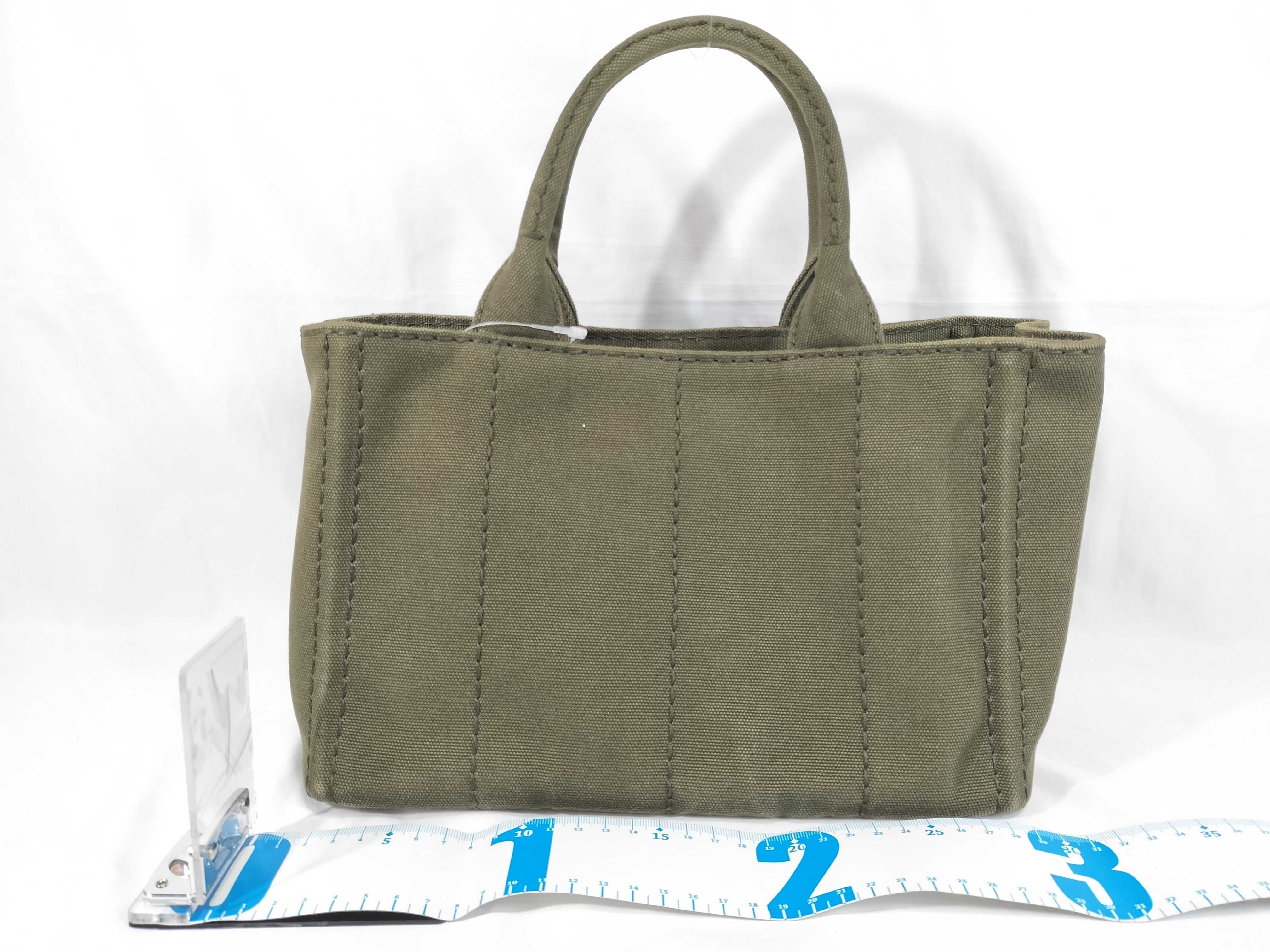 Canvas Khaki 2-Way Shoulder Tote Handbag — view 2