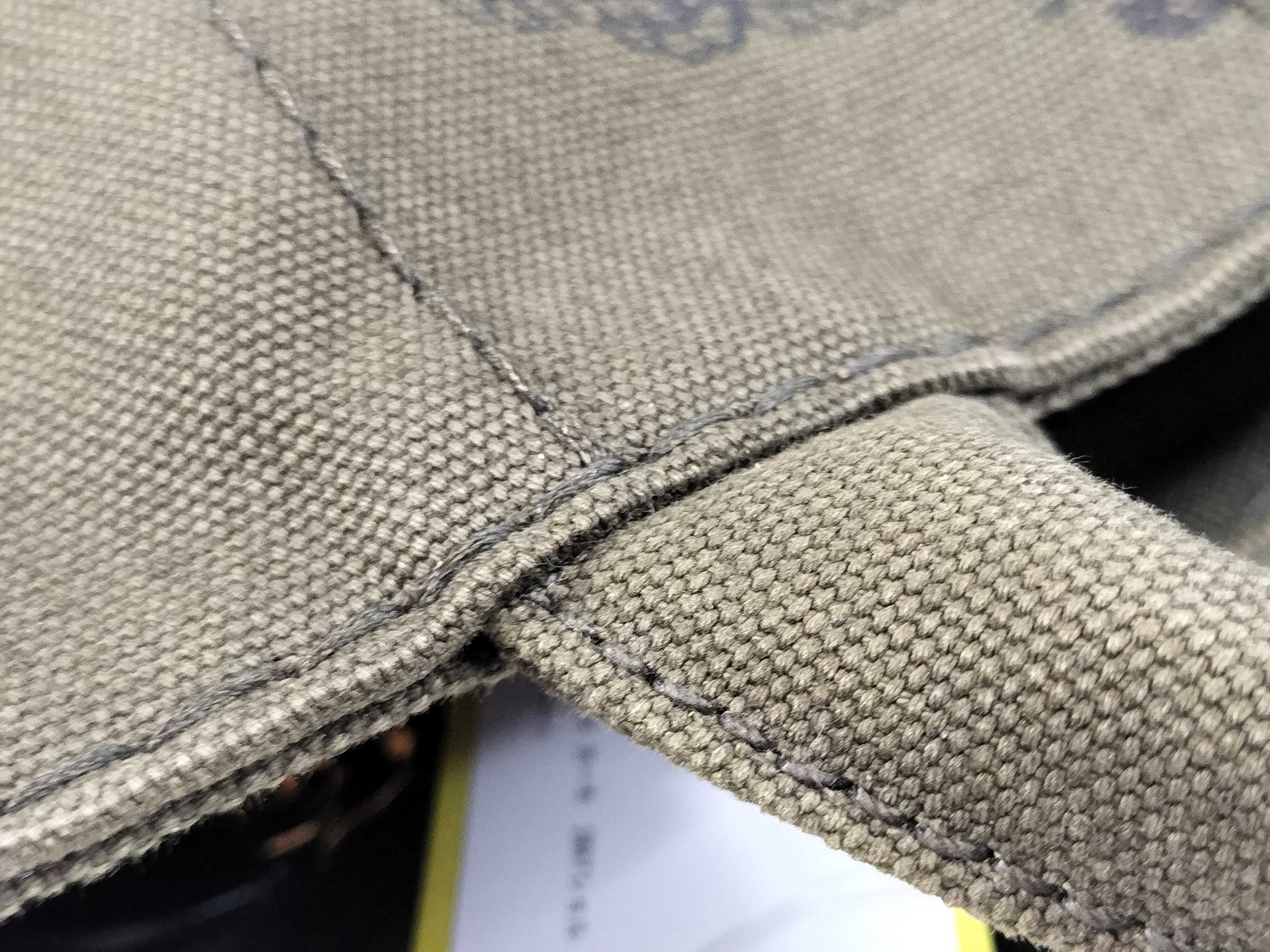 Canvas Khaki 2-Way Shoulder Tote Handbag — view 5