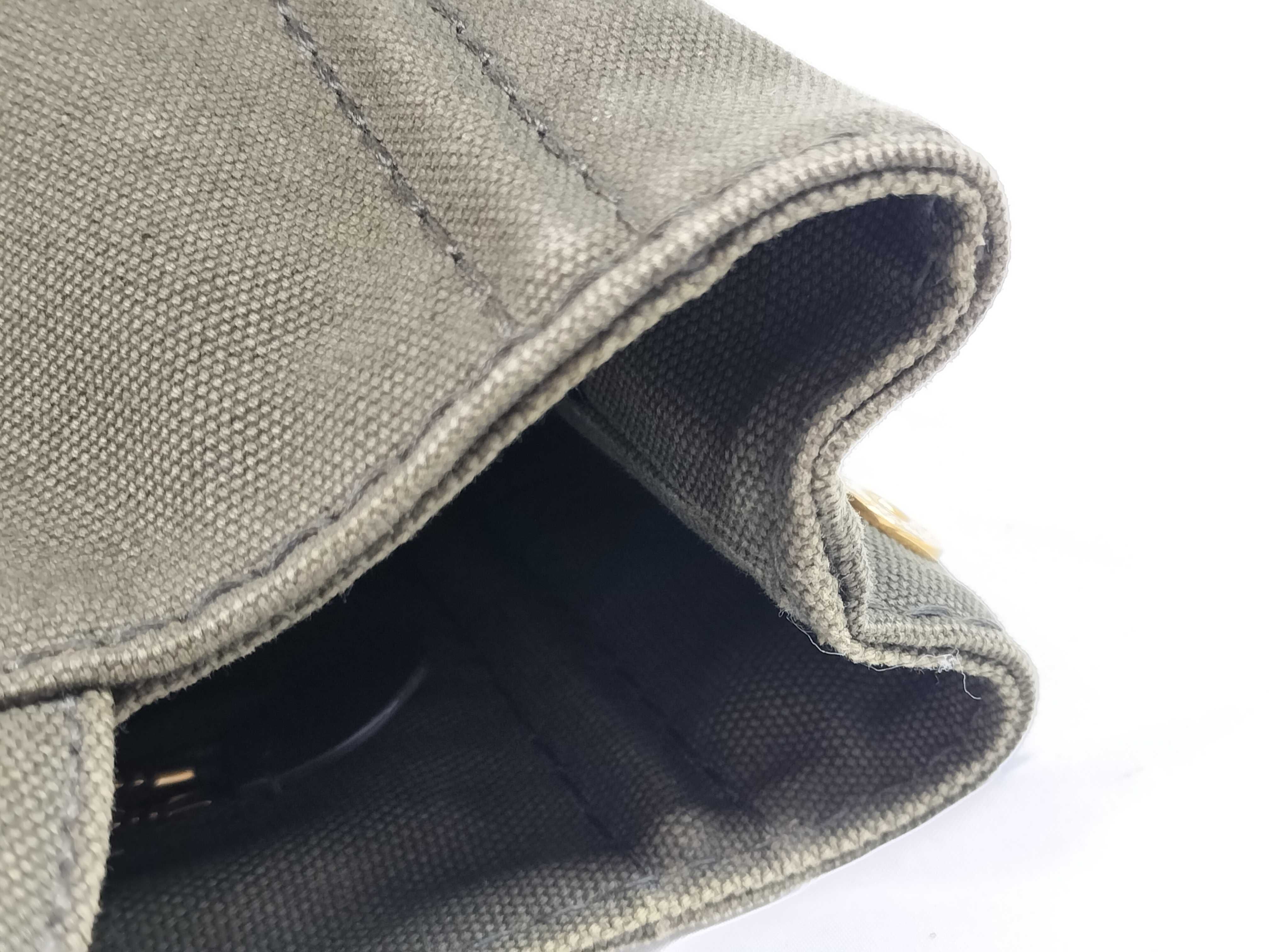 Canvas Khaki 2-Way Shoulder Tote Handbag — view 6
