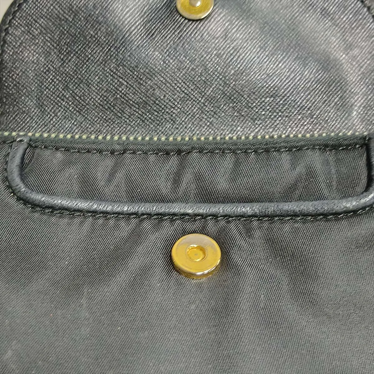 Tessuto Nylon x Leather Shoulder Bag, Black — view 12