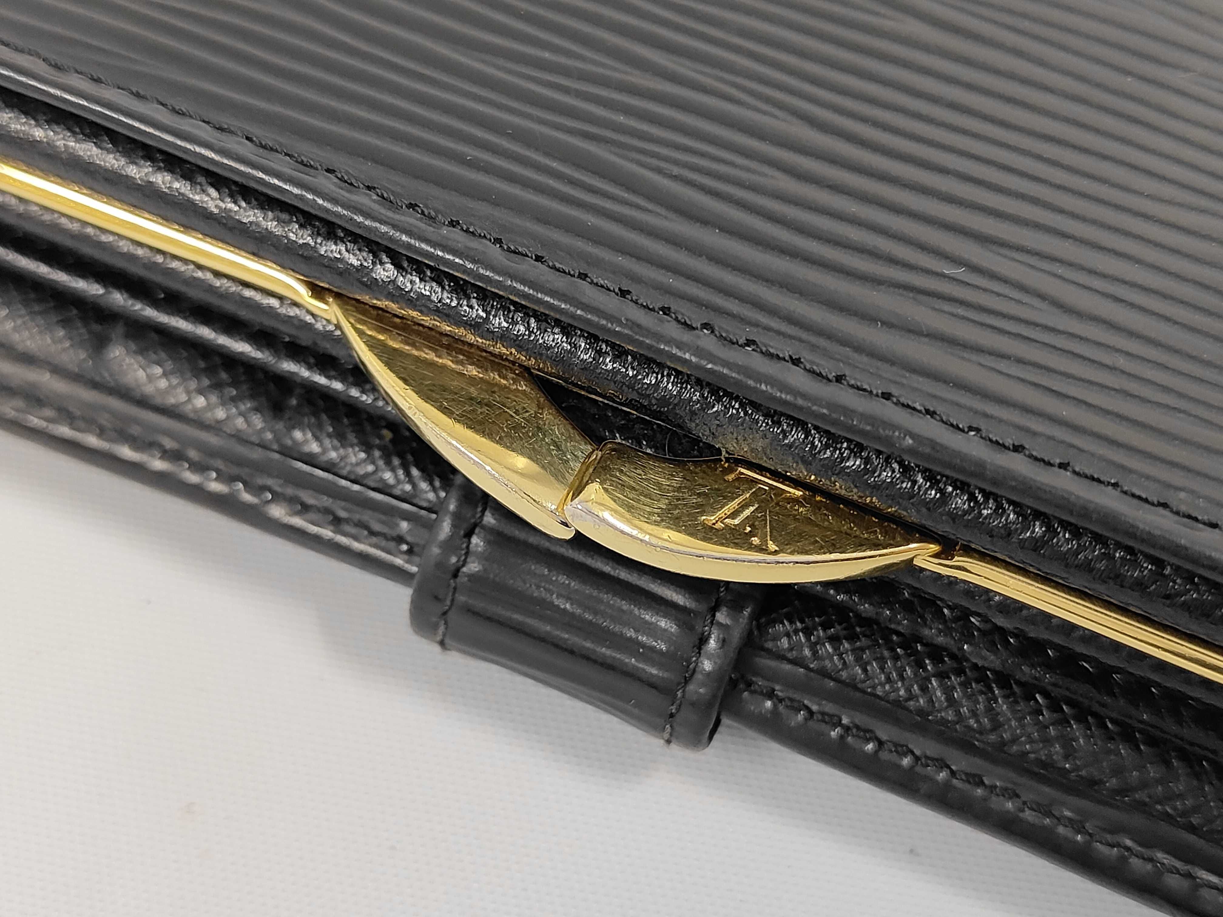 Epi Leather Folding Wallet, Black — view 9