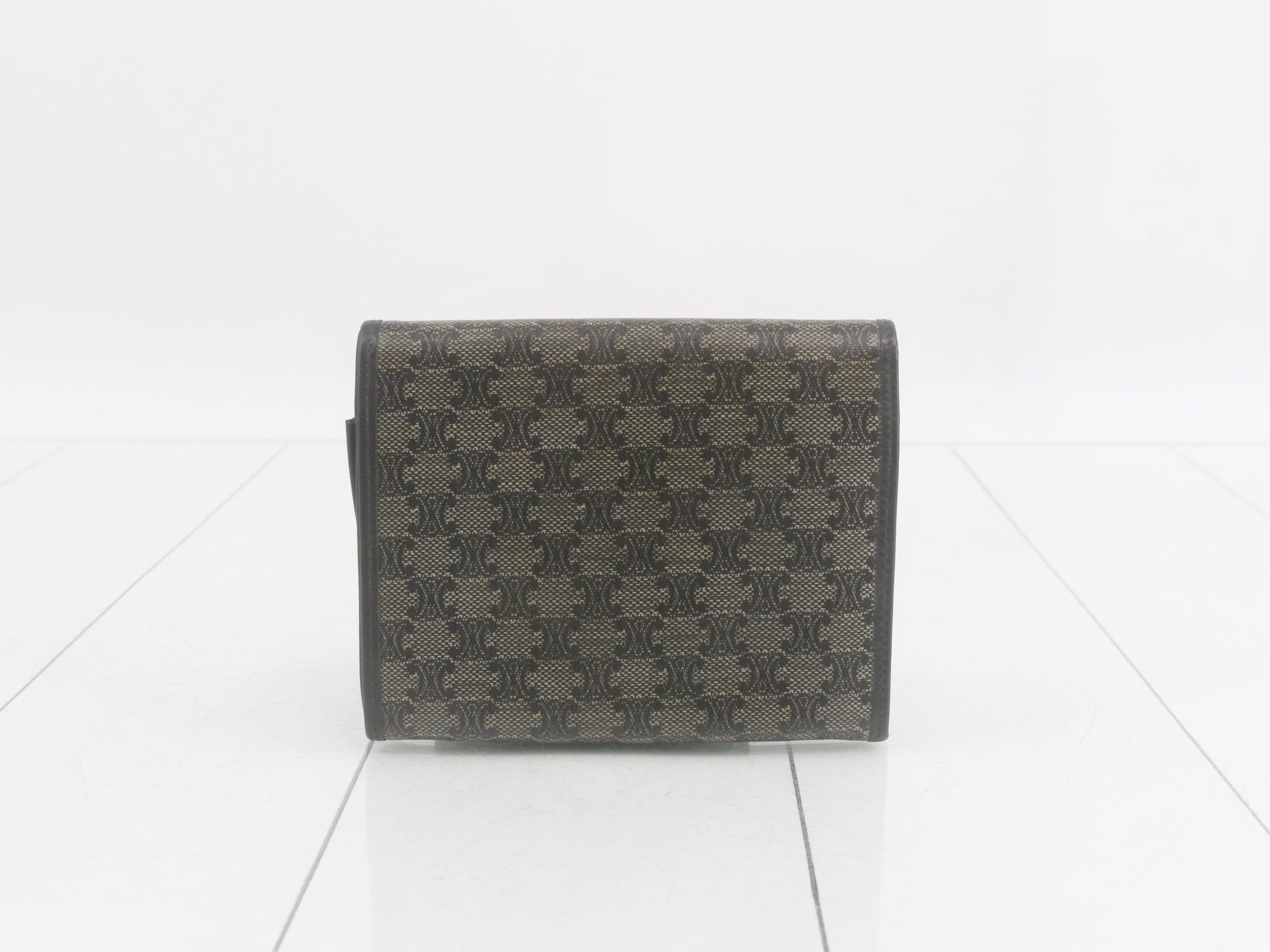 Vintage Triomphe PVC Bi-fold Wallet (Gray/Black) — view 2