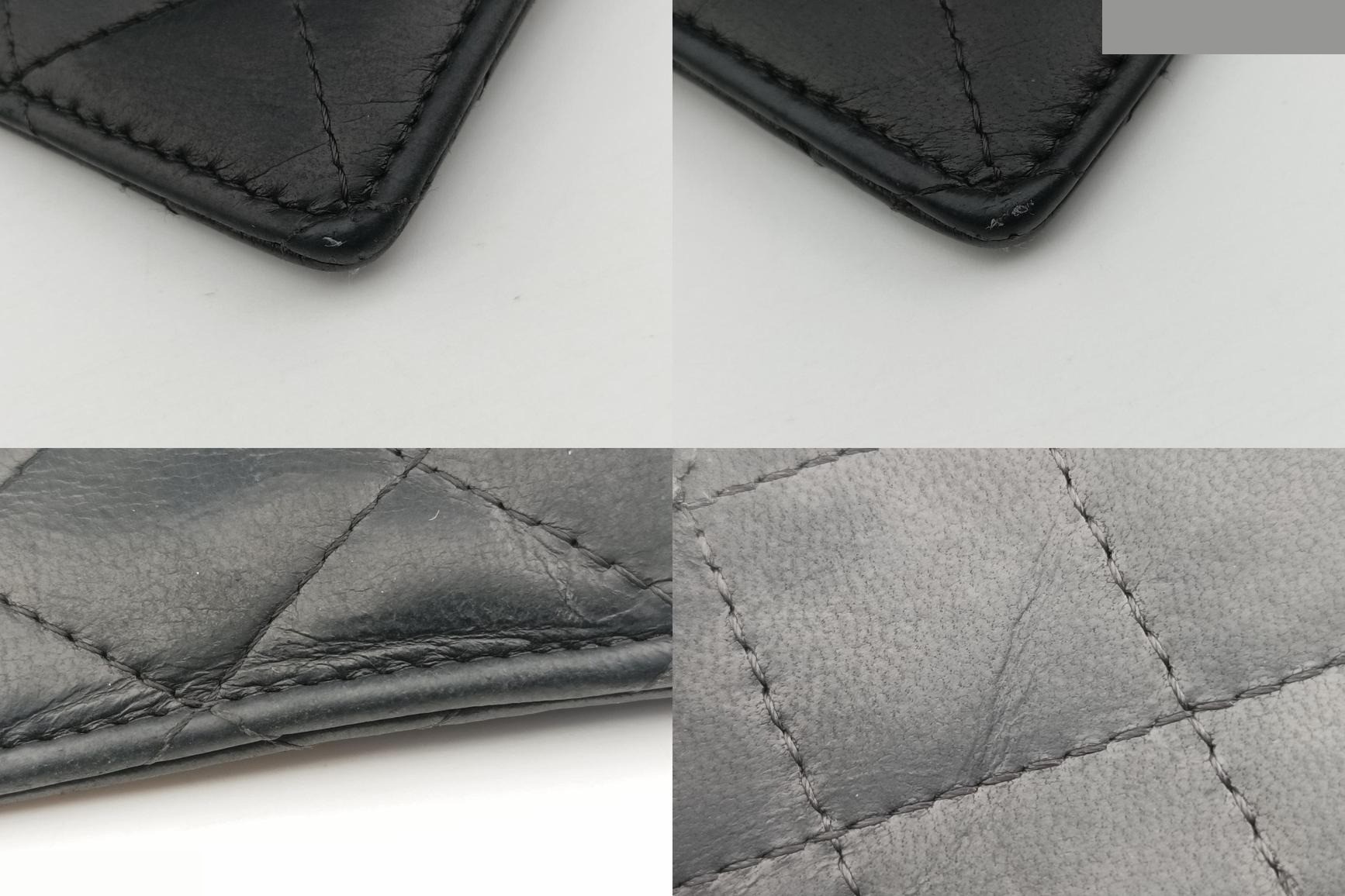 Coco Mark Matelassé Card Case, Lambskin, Black — view 9
