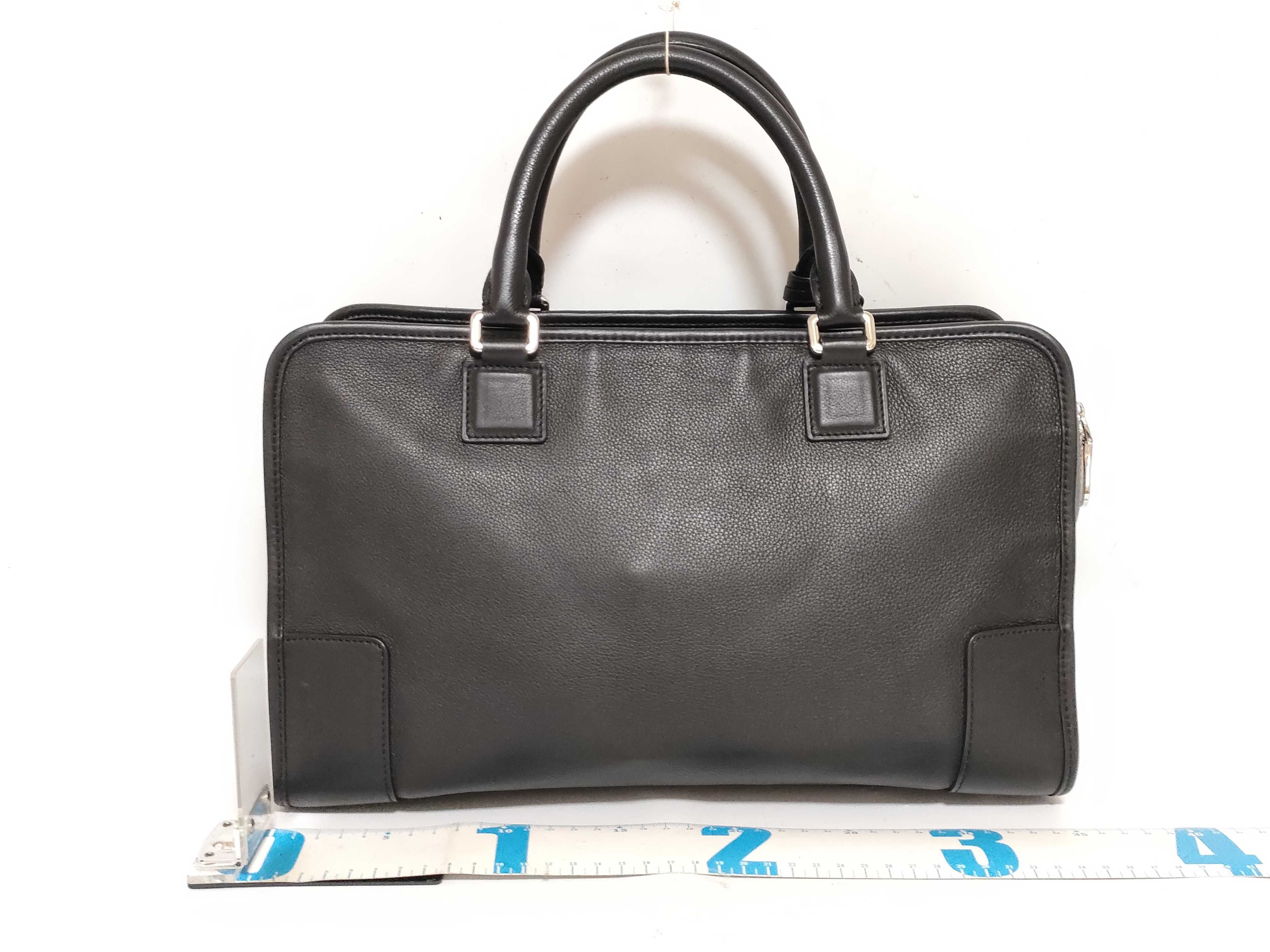 Amazona 36 Perforated Leather Handbag, Black — view 2