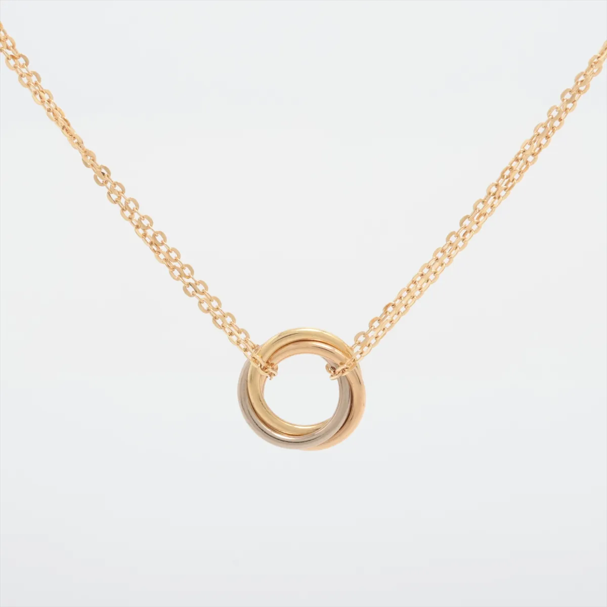 Sweet Trinity Necklace 750 (Yellow Gold x Pink Gold x White Gold) 3.6g 385ADE Metal Scratches — view 2