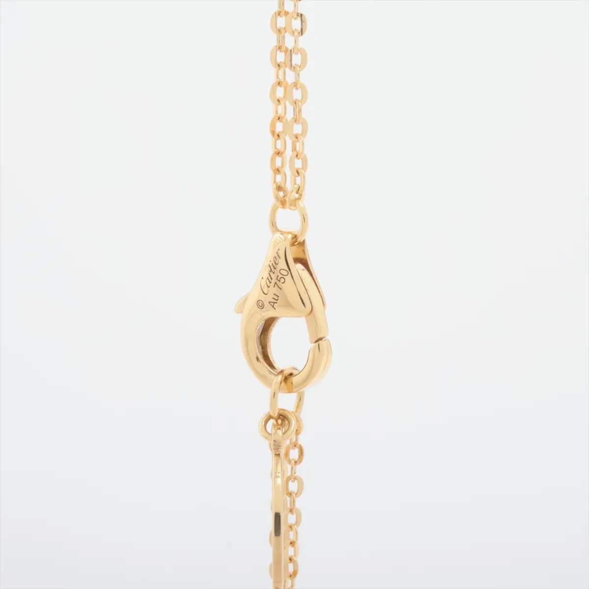 Sweet Trinity Necklace 750 (Yellow Gold x Pink Gold x White Gold) 3.6g 385ADE Metal Scratches — view 3